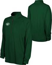NFL Combine Men's New York Jets Mock Neck Green Quarter-Zip Pullover product image