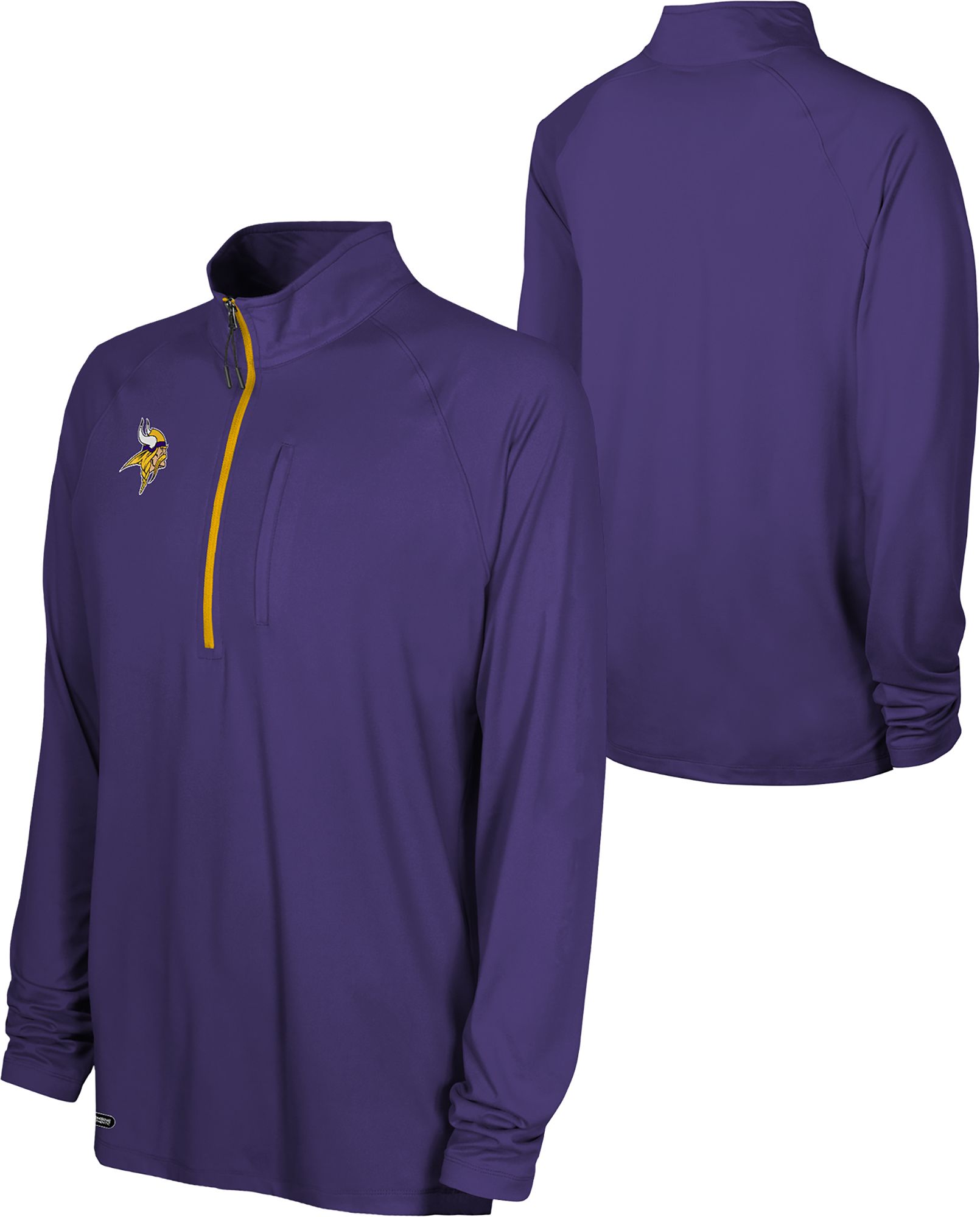 NFL Combine Men's Minnesota Vikings Mock Neck Purple Quarter-Zip Pullover