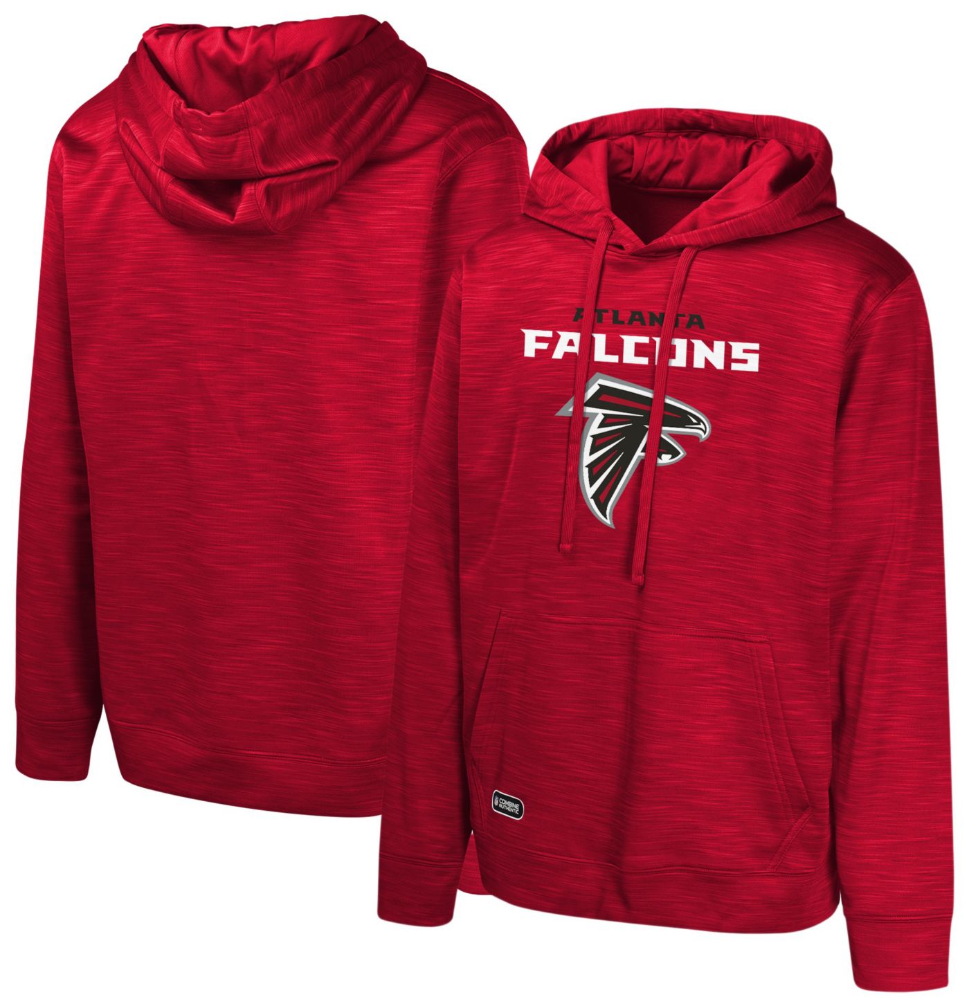 NFL ATLANTA FALCONS MEN'S HEATHER GREY 2024 FLEECE HOODIE.