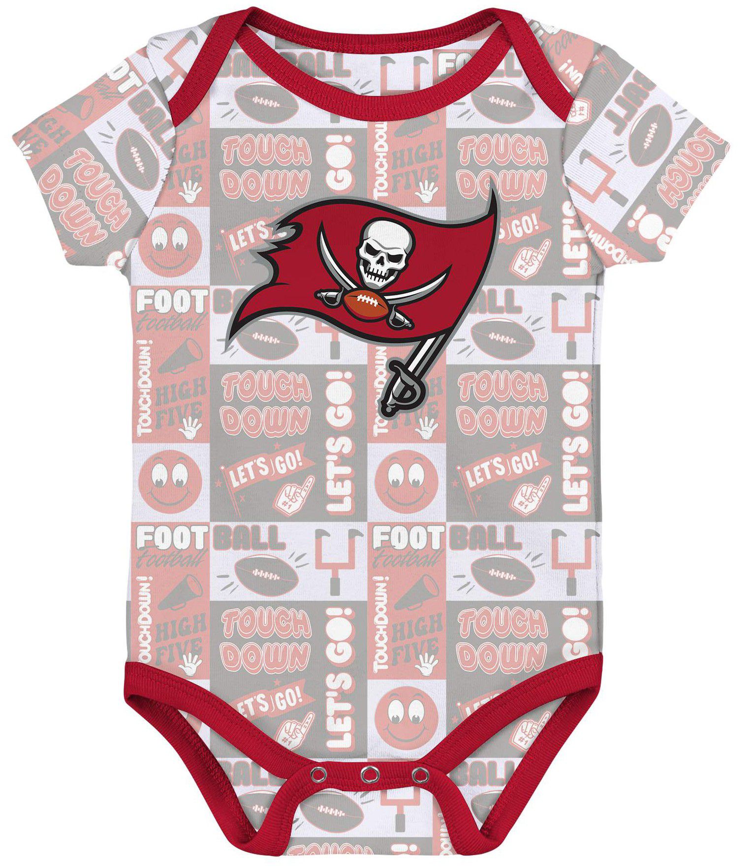 NFL Team Apparel Infant Tampa Bay Buccaneers Comics Team Color 3-Pack Onesie Set product image