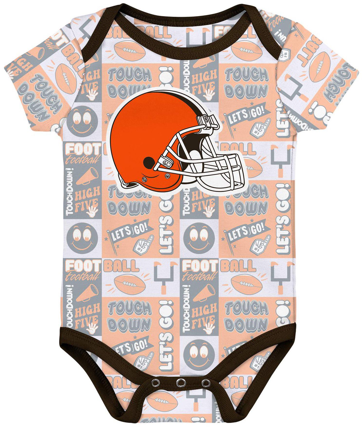 NFL Team Apparel Infant Cleveland Browns Comics Team Color 3-Pack Onesie Set product image