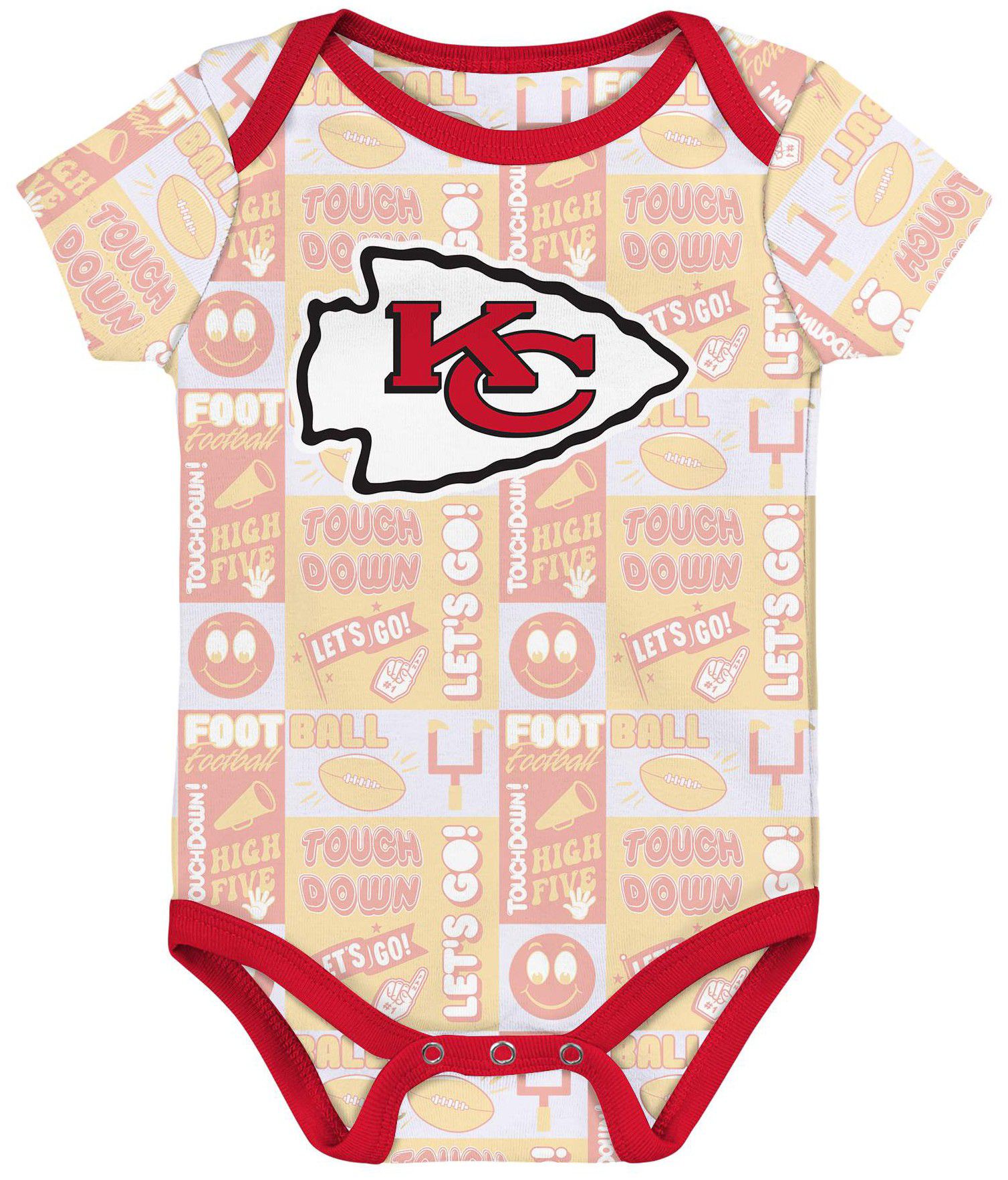 NFL Team Apparel Infant Kansas City Chiefs Comics Team Color 3-Pack Onesie Set product image