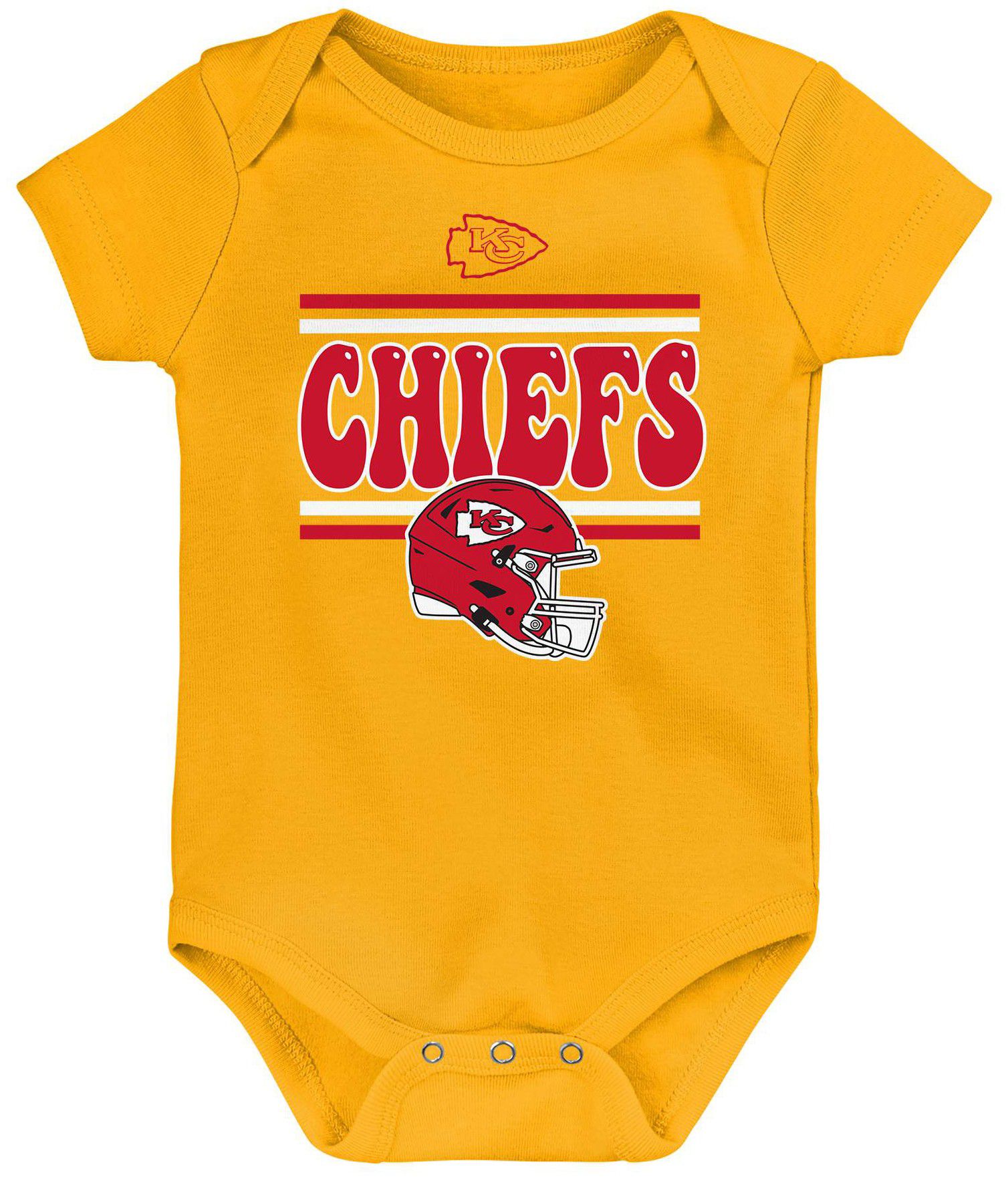NFL Team Apparel Infant Kansas City Chiefs Comics Team Color 3-Pack Onesie Set product image