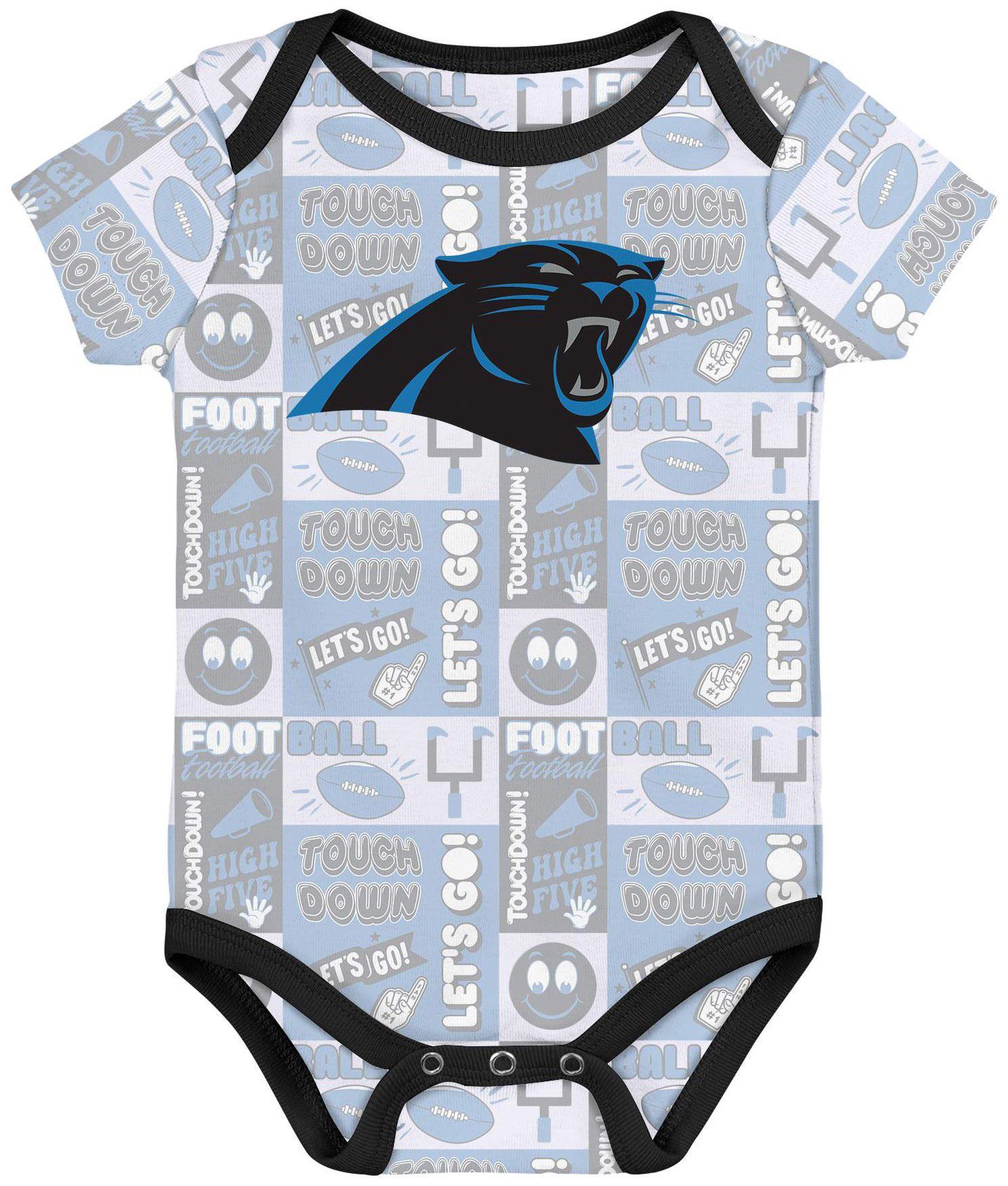 NFL Team Apparel Infant Carolina Panthers Comics Team Color 3-Pack Onesie Set product image