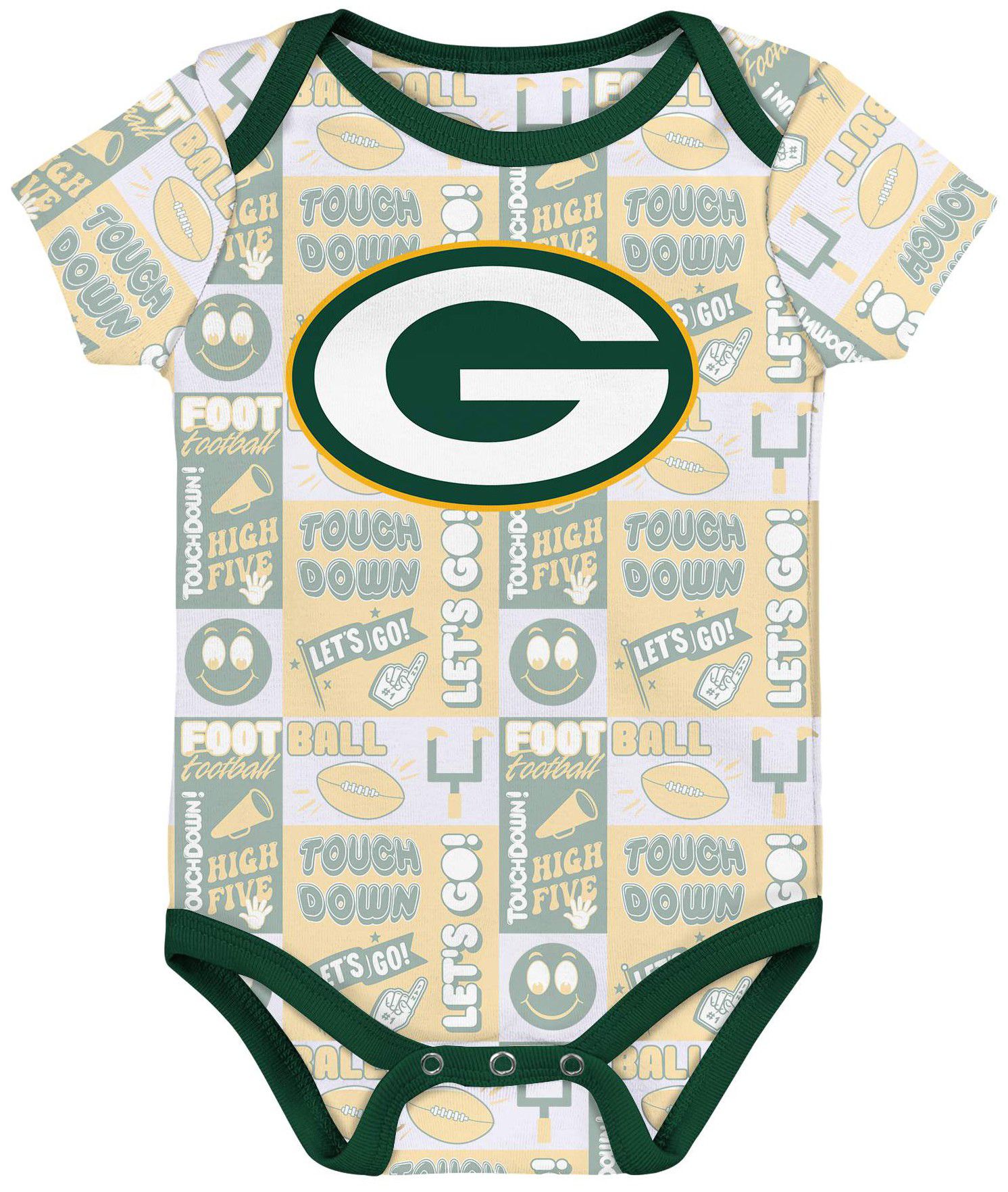 NFL Team Apparel Infant Green Bay Packers Comics Team Color 3-Pack Onesie Set product image