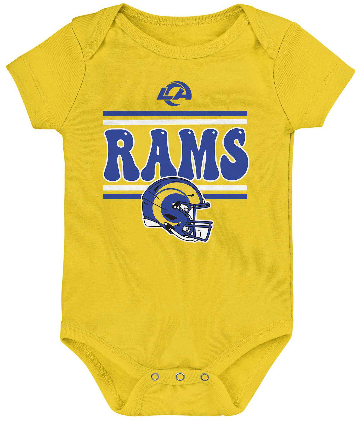 NFL Team Apparel Infant Los Angeles Rams Comics Team Color 3-Pack Onesie Set product image