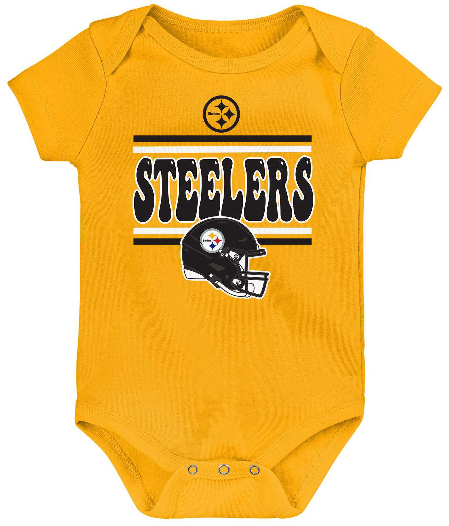 NFL Team Apparel Infant Pittsburgh Steelers Comics Team Color 3-Pack Onesie Set product image