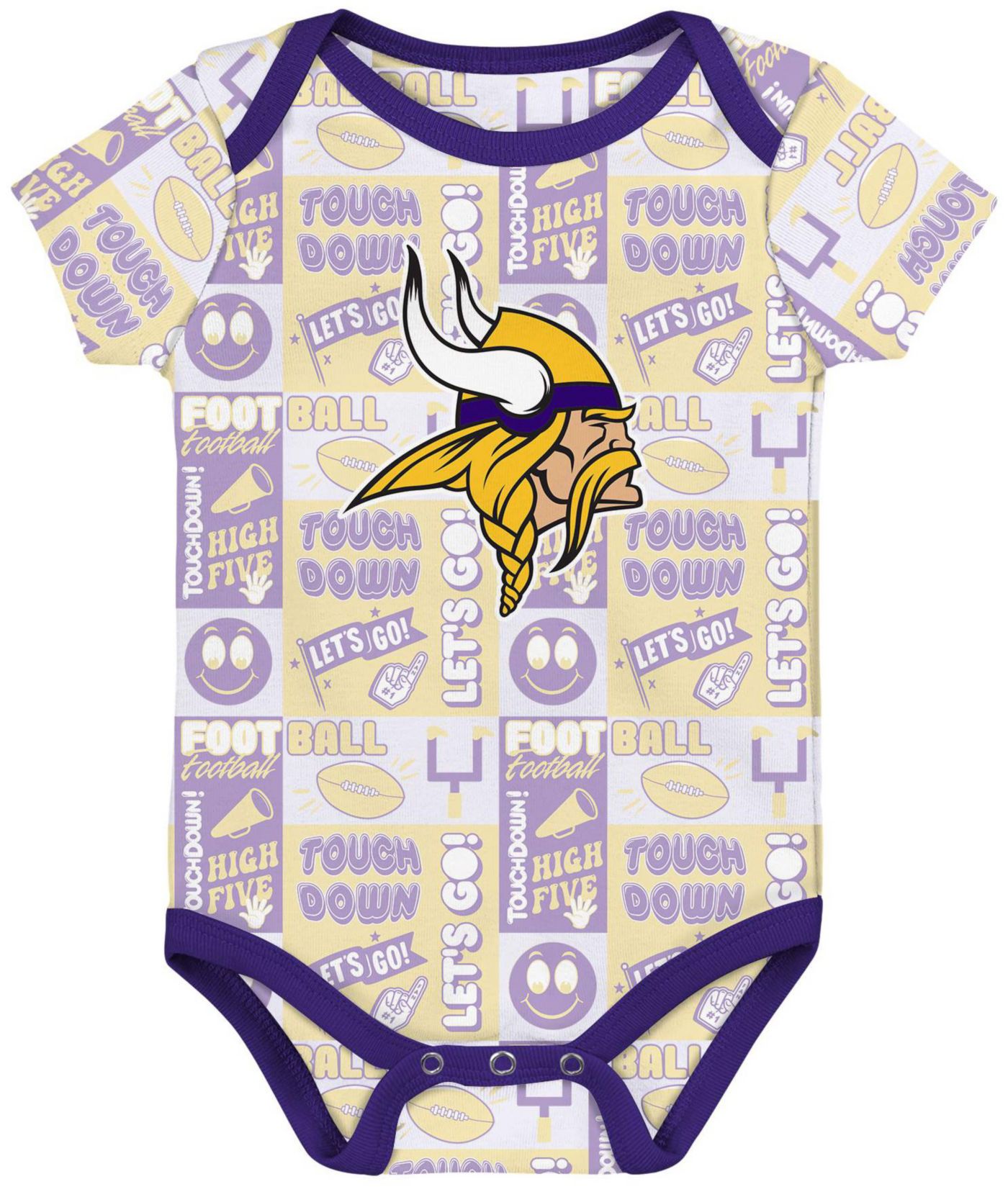 NFL Team Apparel Infant Minnesota Vikings Comics Team Color 3 Pack Onesie Set Dick s Sporting Goods