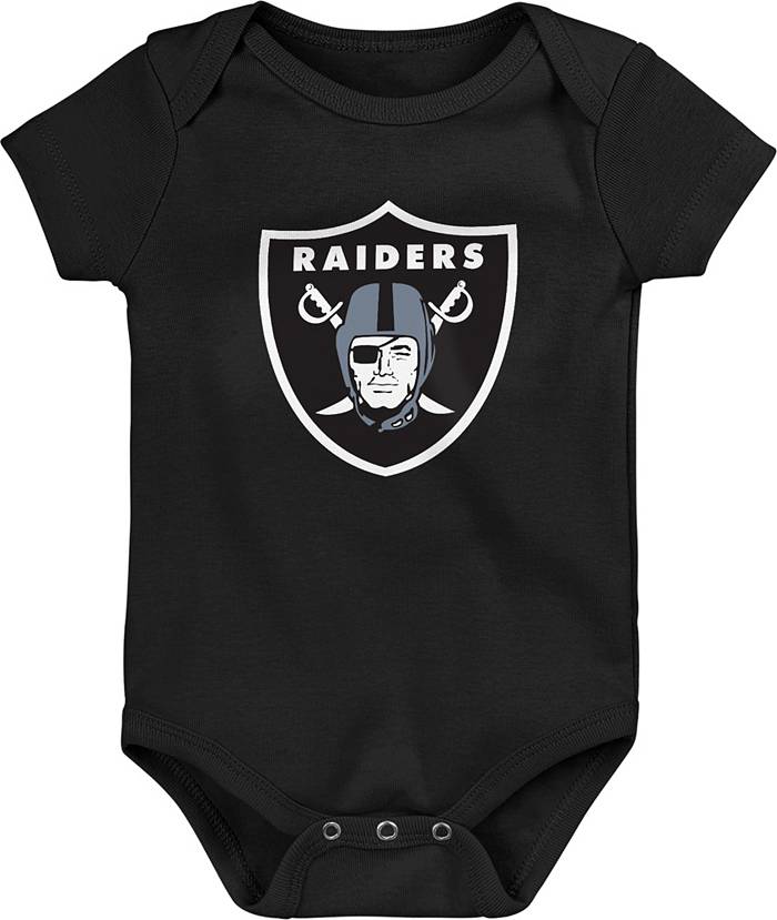 NFL Las Vegas Raiders Infant Boys' AOP 3pk Bodysuit - 0-3M