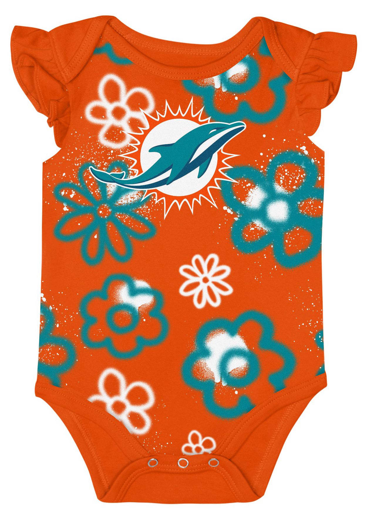 NFL Team Apparel Infant Miami Dolphins Aqua Newborn Heart Content 2-Piece Set product image