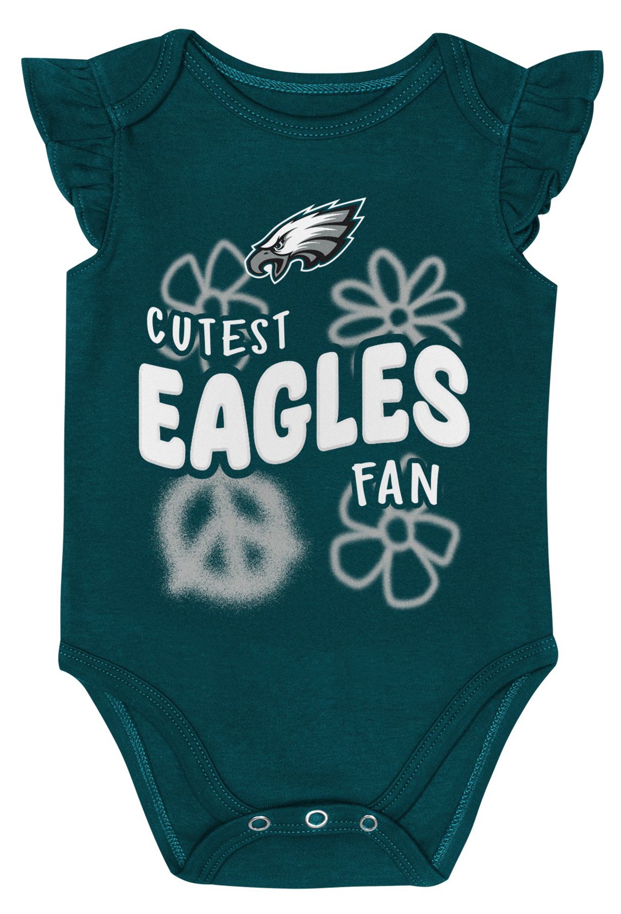 NFL Team Apparel Infant Philadelphia Eagles Midnight Green Newborn Heart Content 2-Piece Set product image