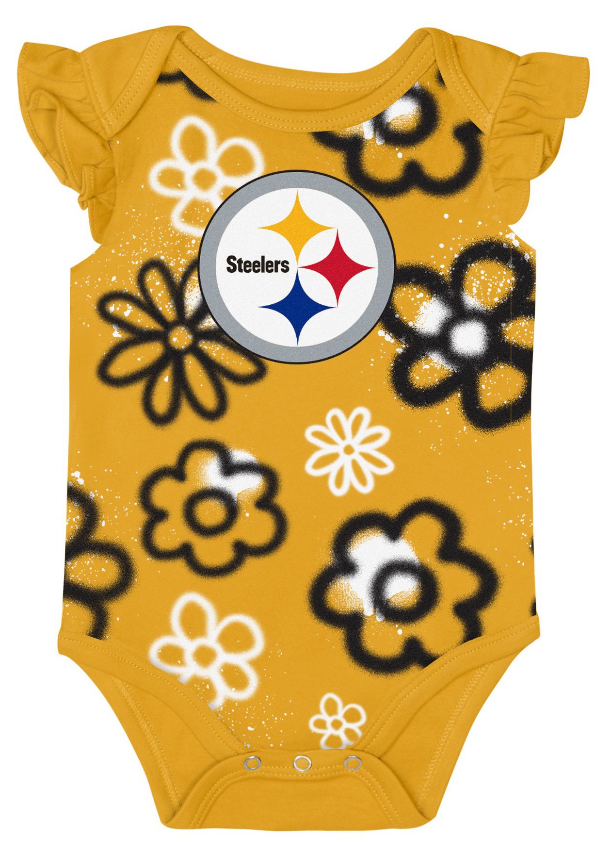 NFL Team Apparel Infant Pittsburgh Steelers Black Newborn Heart Content 2-Piece Set product image