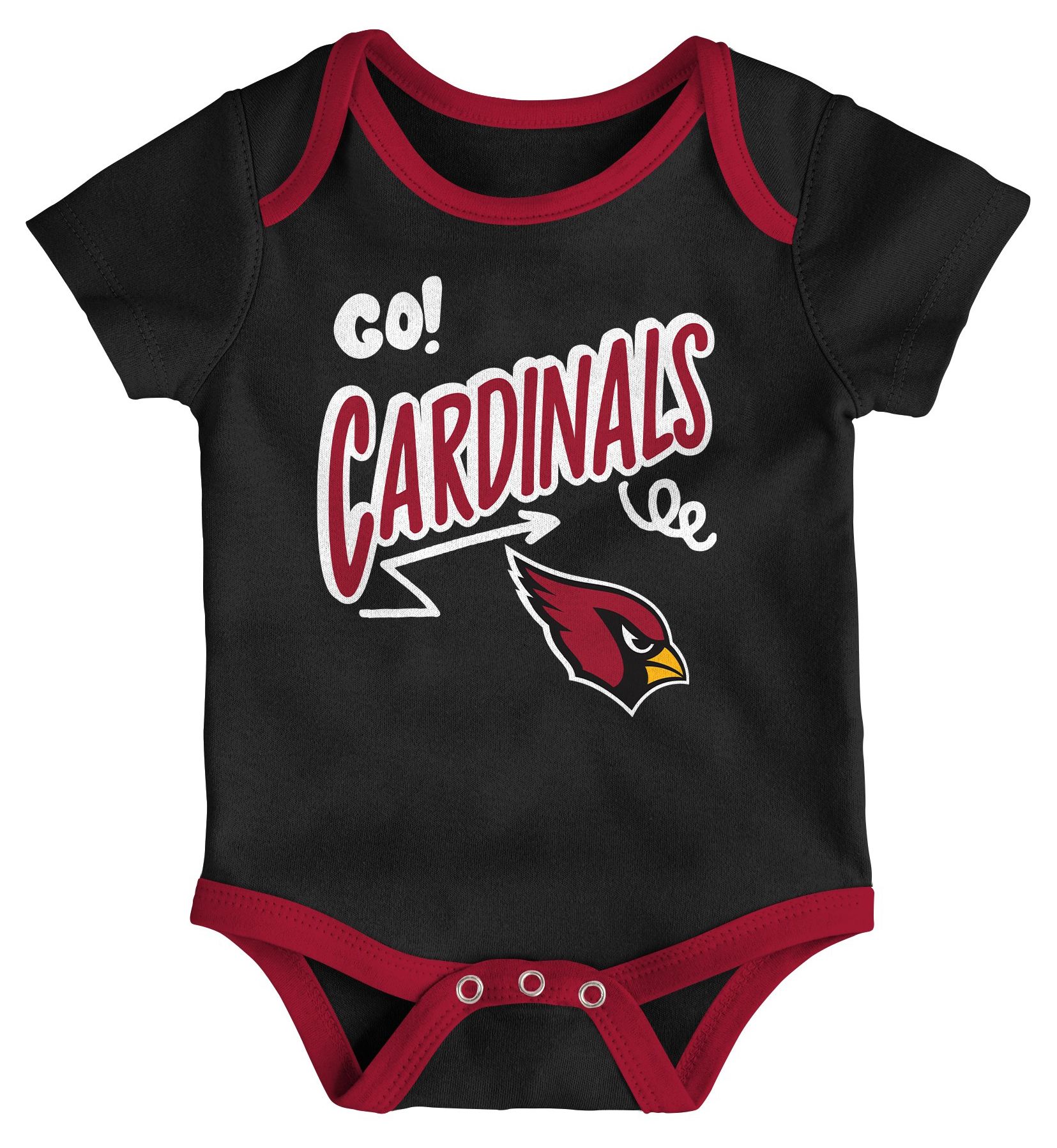 NFL Team Apparel Infant Arizona Cardinals Red Newborn All Day Play 3-Pack Creeper Set product image
