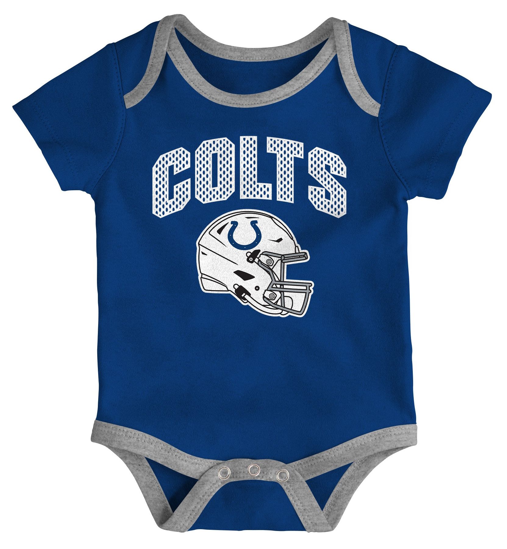 NFL Team Apparel Infant Indianapolis Colts Blue Newborn All Day Play 3-Pack Creeper Set product image