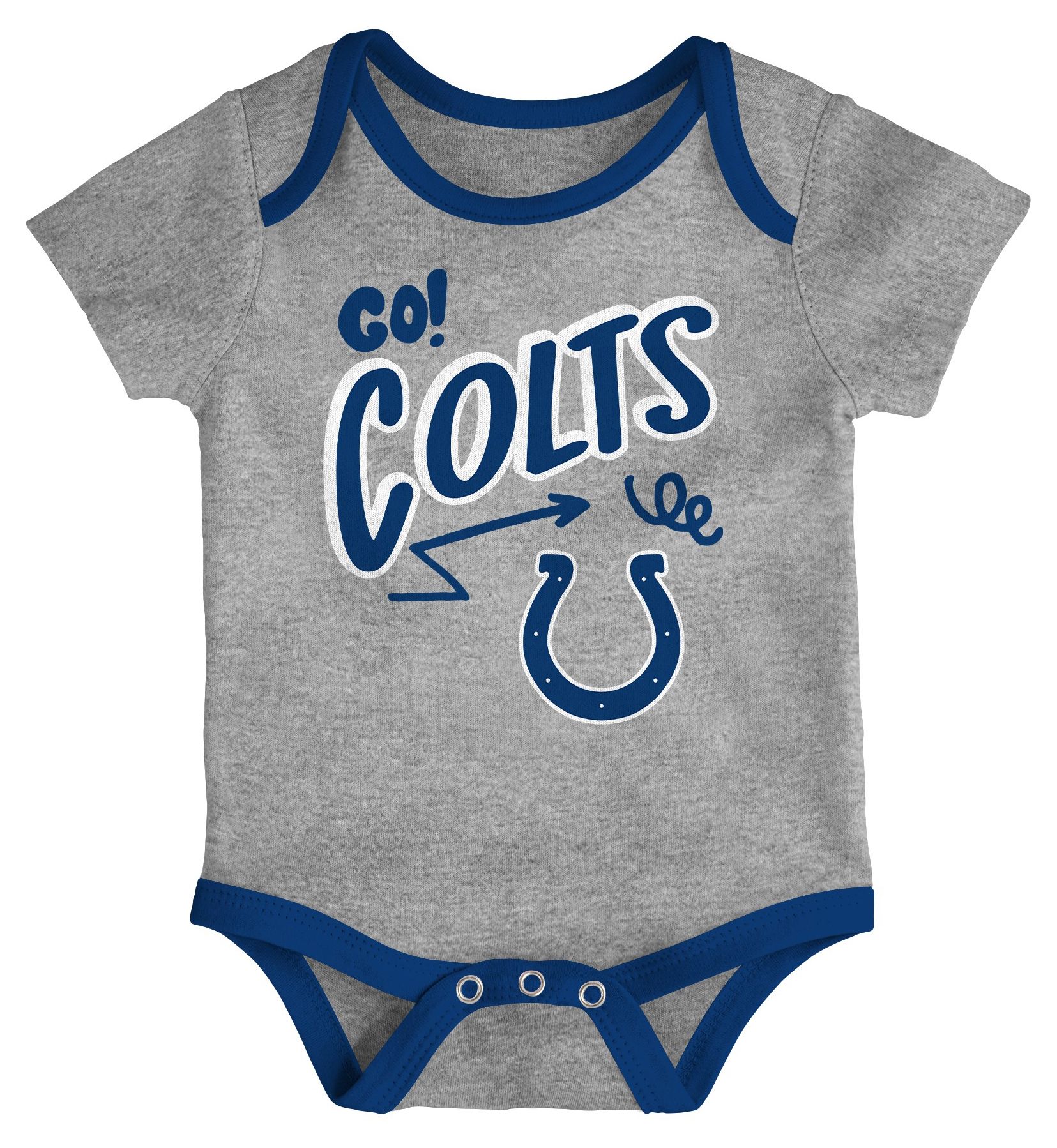 NFL Team Apparel Infant Indianapolis Colts Blue Newborn All Day Play 3-Pack Creeper Set product image