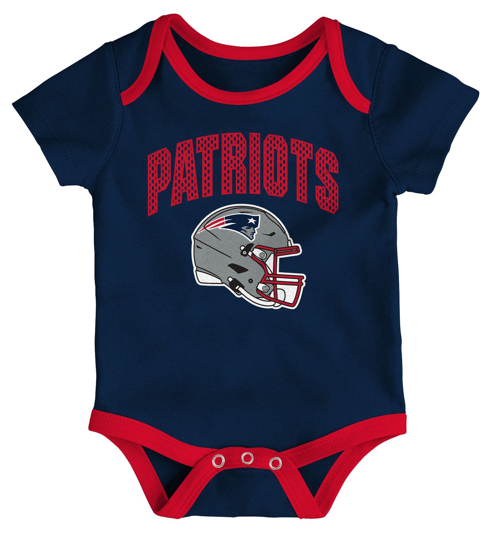 NFL Team Apparel Infant New England Patriots Navy Newborn All Day Play 3-Pack Creeper Set product image