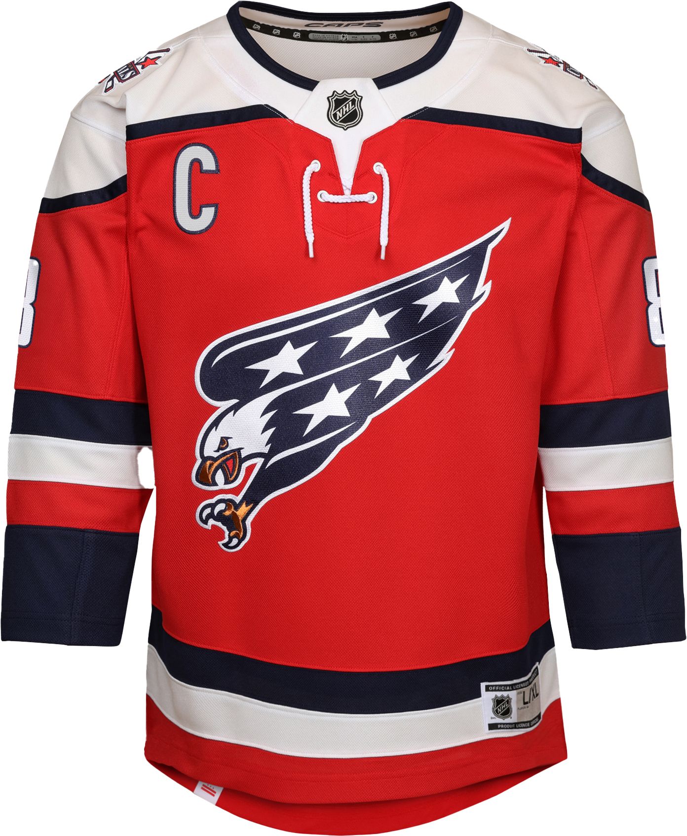 NHL Youth Washington Capitals Alex Ovechkin #8 Red Authentic Premier Alternate Jersey product image