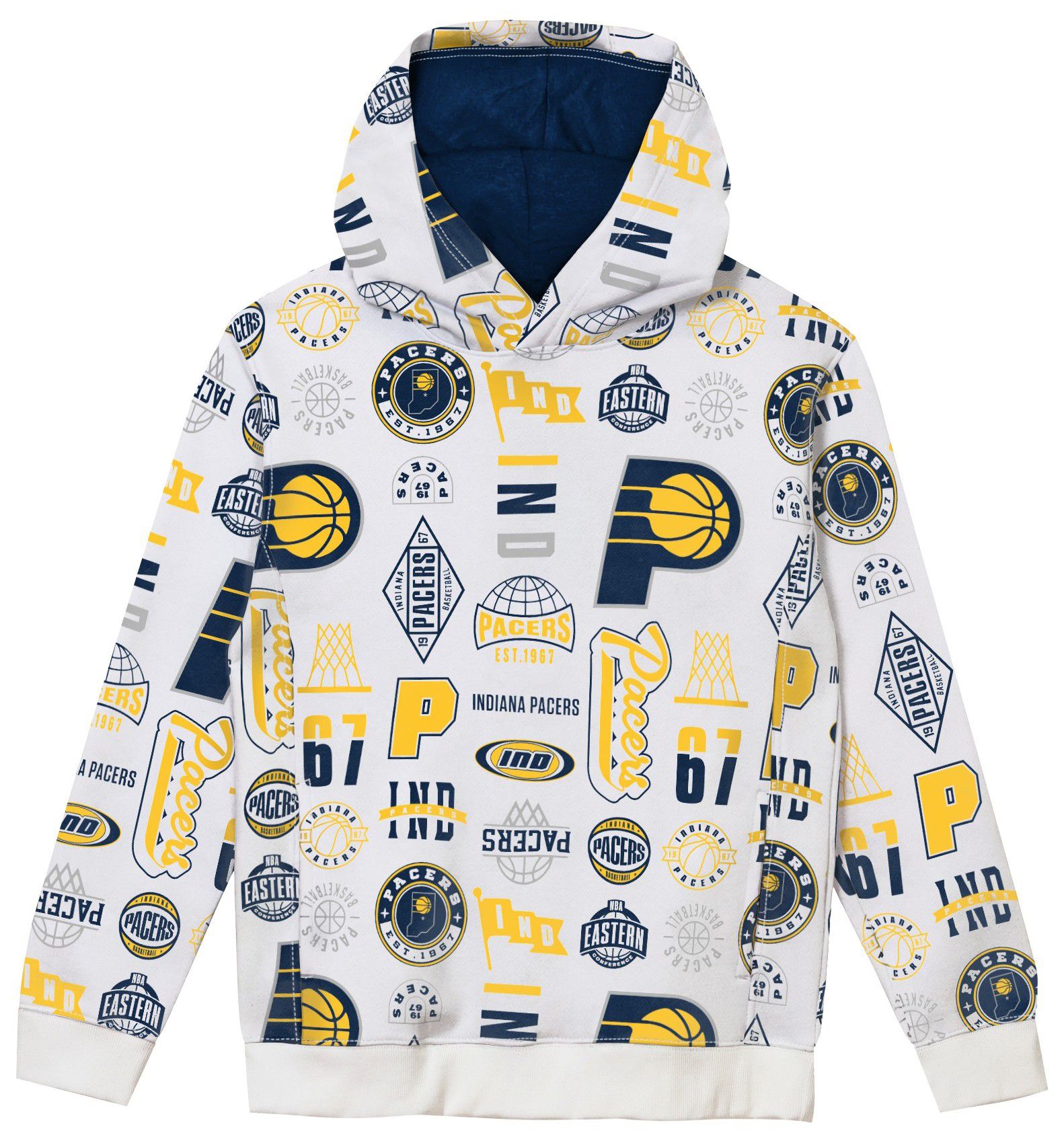 NBA Team Apparel Boys' Indiana Pacers 3 and D All Over Print Hoodie product image