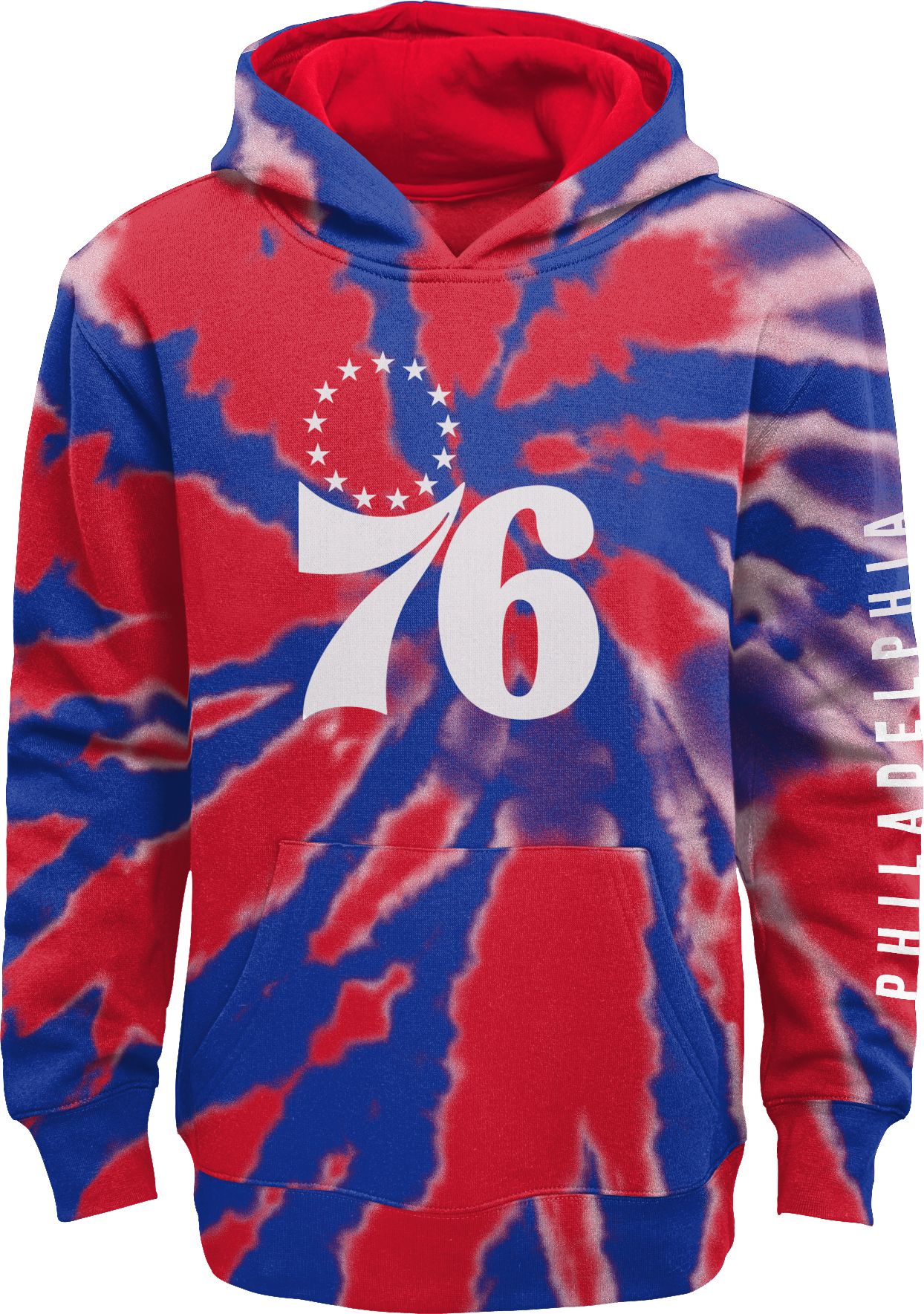 Outerstuff Youth Philadelphia 76ers Blue Tie Dye Pullover Hoodie product image