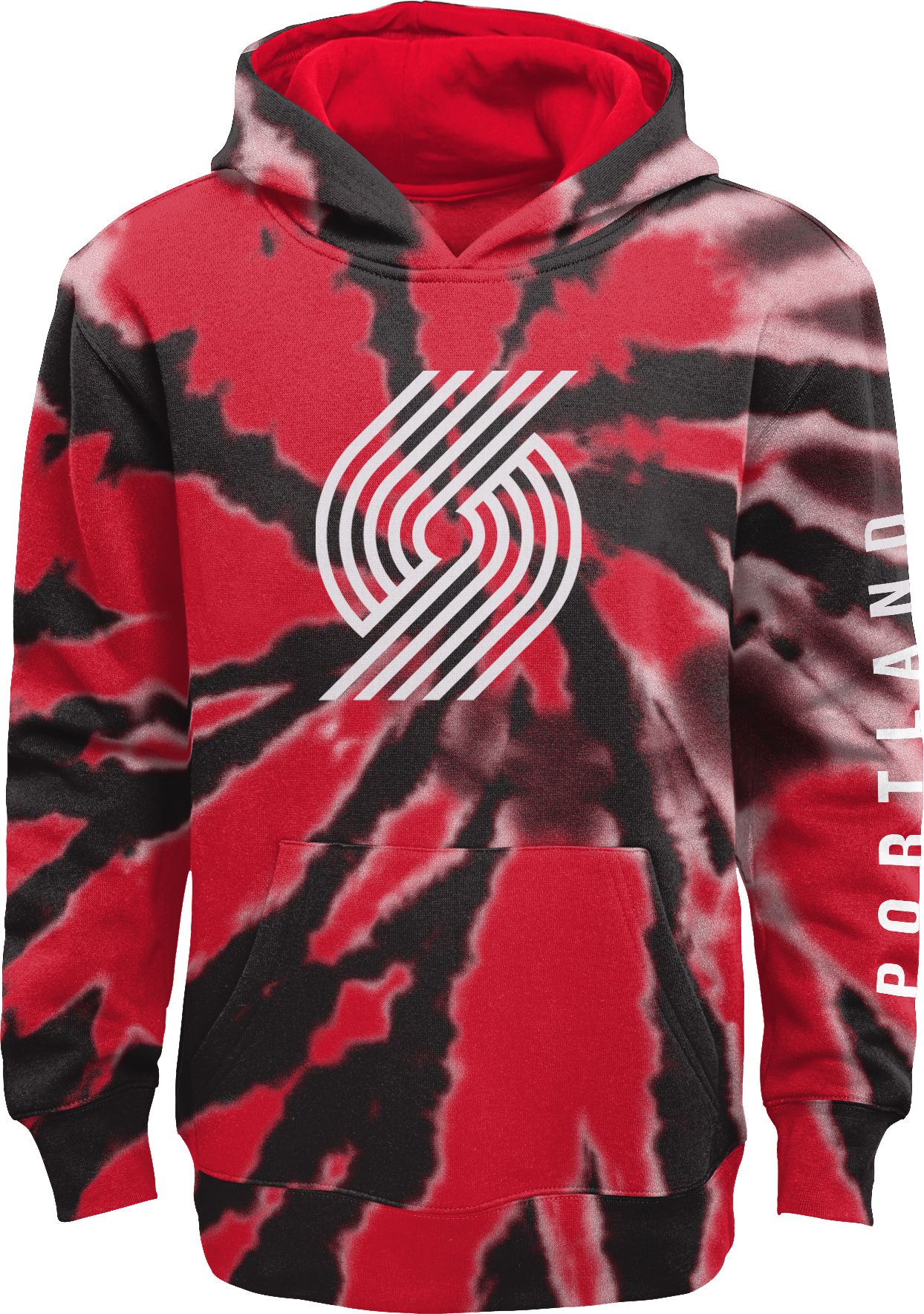 Outerstuff Youth Portland Trail Blazers Red Tie Dye Pullover Hoodie product image