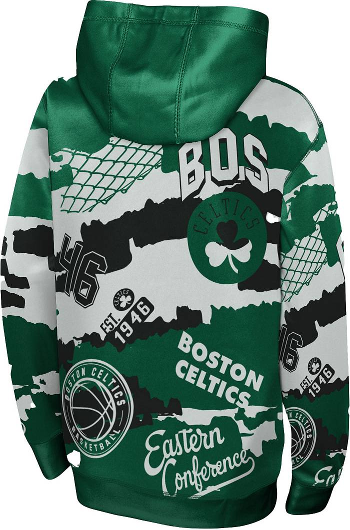 NBA Boston Celtics Courtside Green Hoodie Hooded Sweatshirt Mens