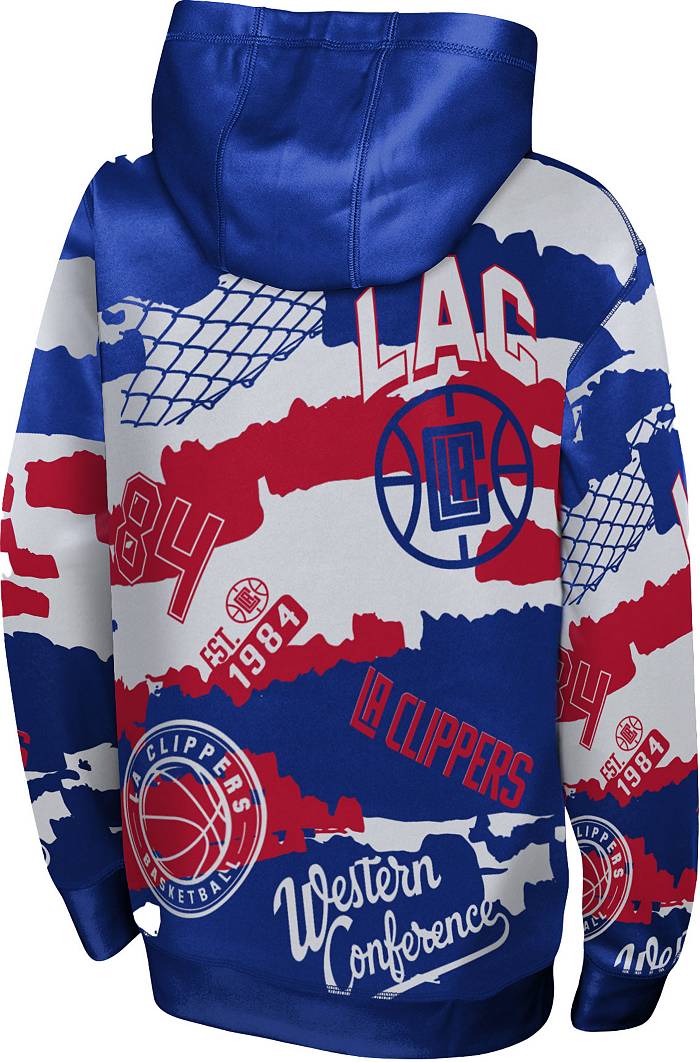 Nike Youth Los Angeles Clippers Showtime Full Zip Hoodie - Blue - L - L (Large)
