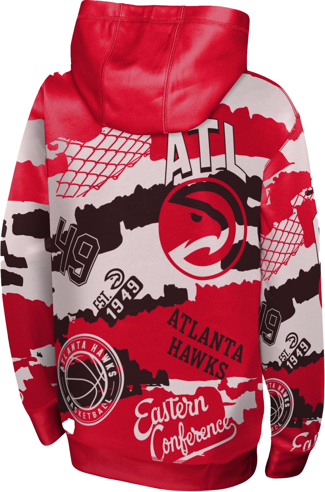 Outerstuff Youth Atlanta Hawks Over The Limit Red Sublimated Hoodie