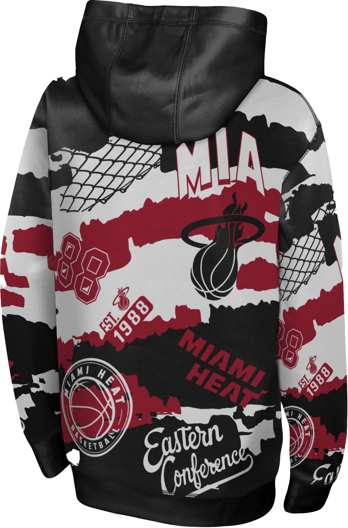 Outerstuff Youth Miami Heat Over The Limit Black Sublimated Hoodie