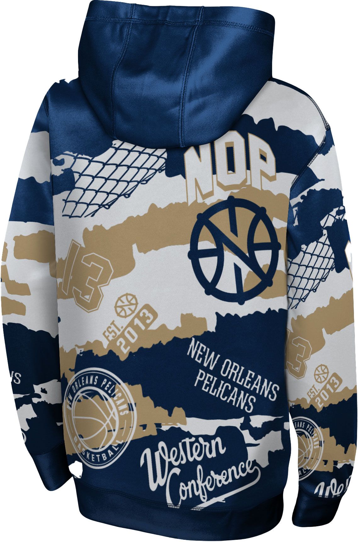 Outerstuff Youth New Orleans Pelicans Over The Limit Navy Sublimated Hoodie