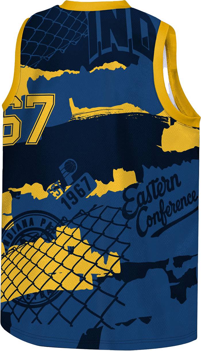 Nike Youth Indiana Pacers Buddy Hield #24 Yellow Swingman Jersey