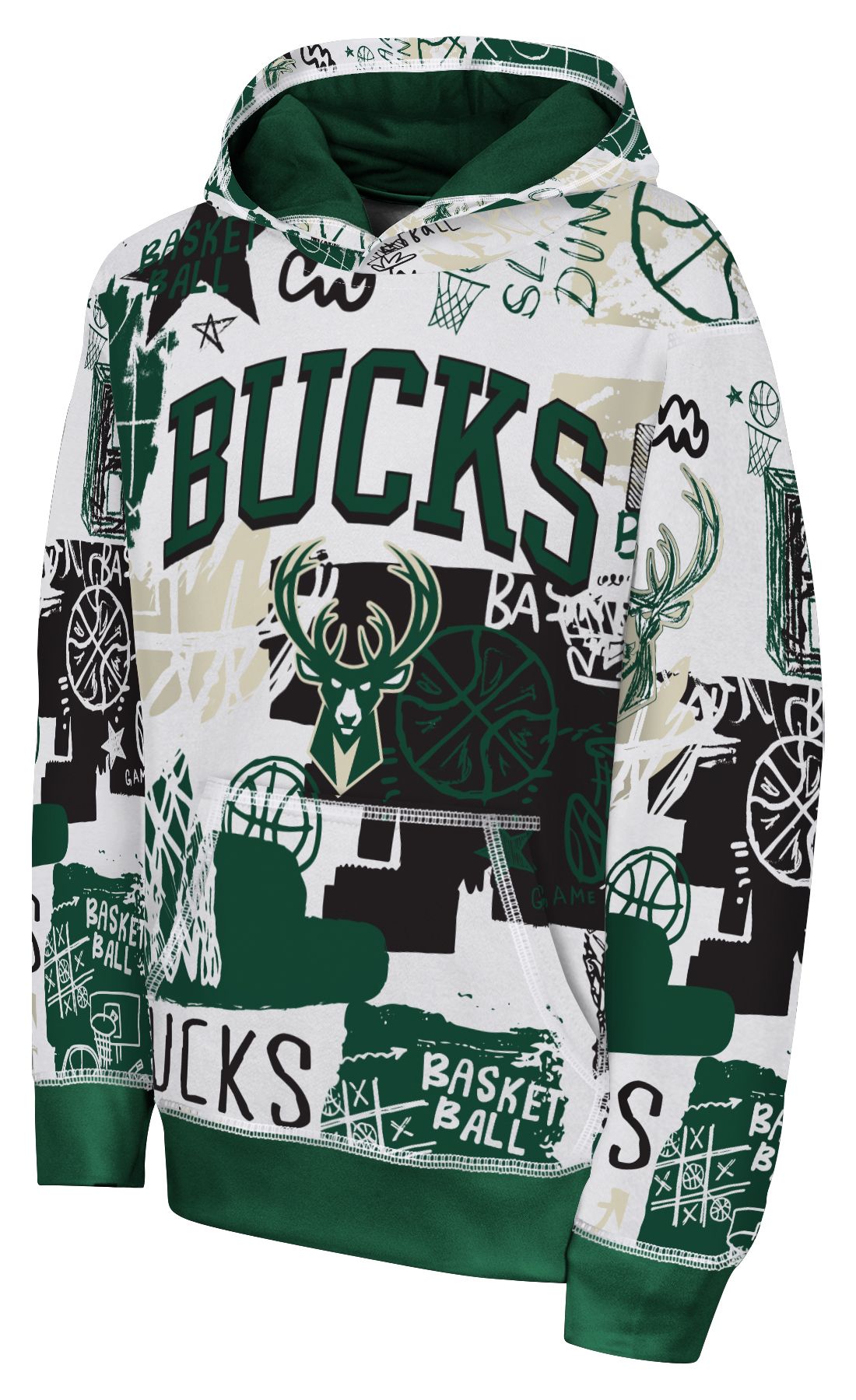 Nike Youth Milwaukee Bucks Wild Style Sublimated Hoodie product image