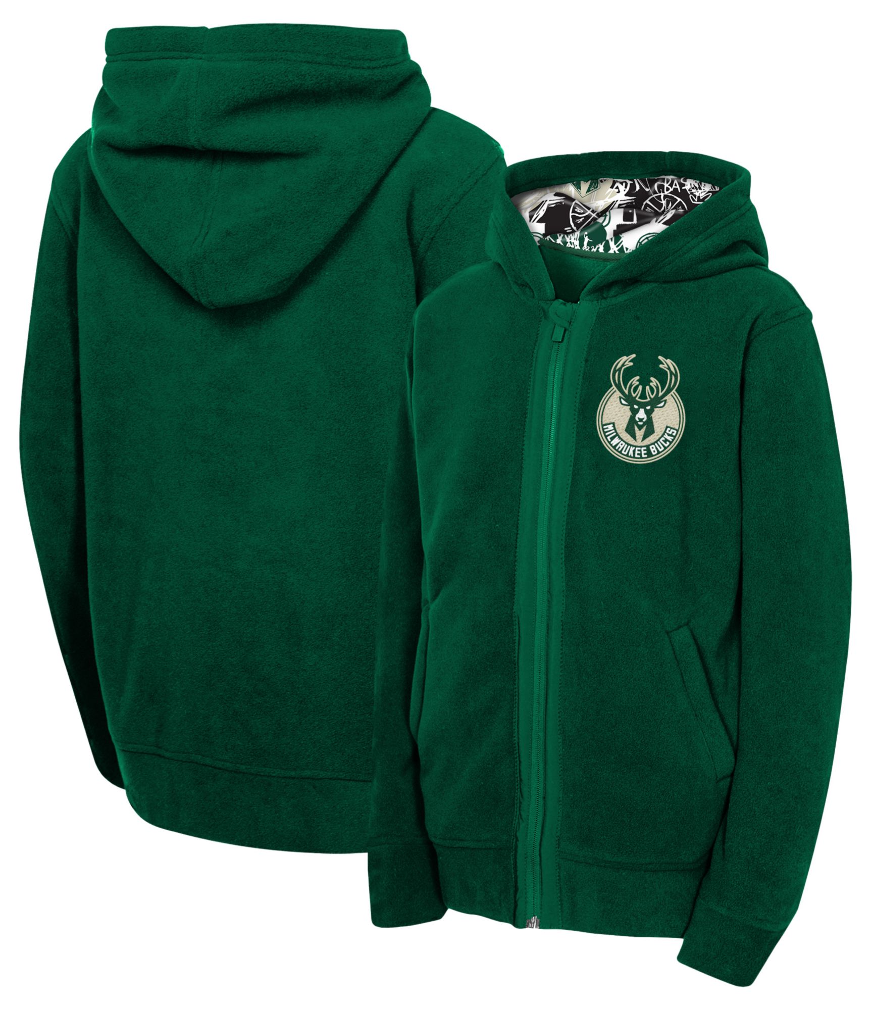 Nike Youth Milwaukee Bucks Keyline Full Zip Sherpa Hoodie product image