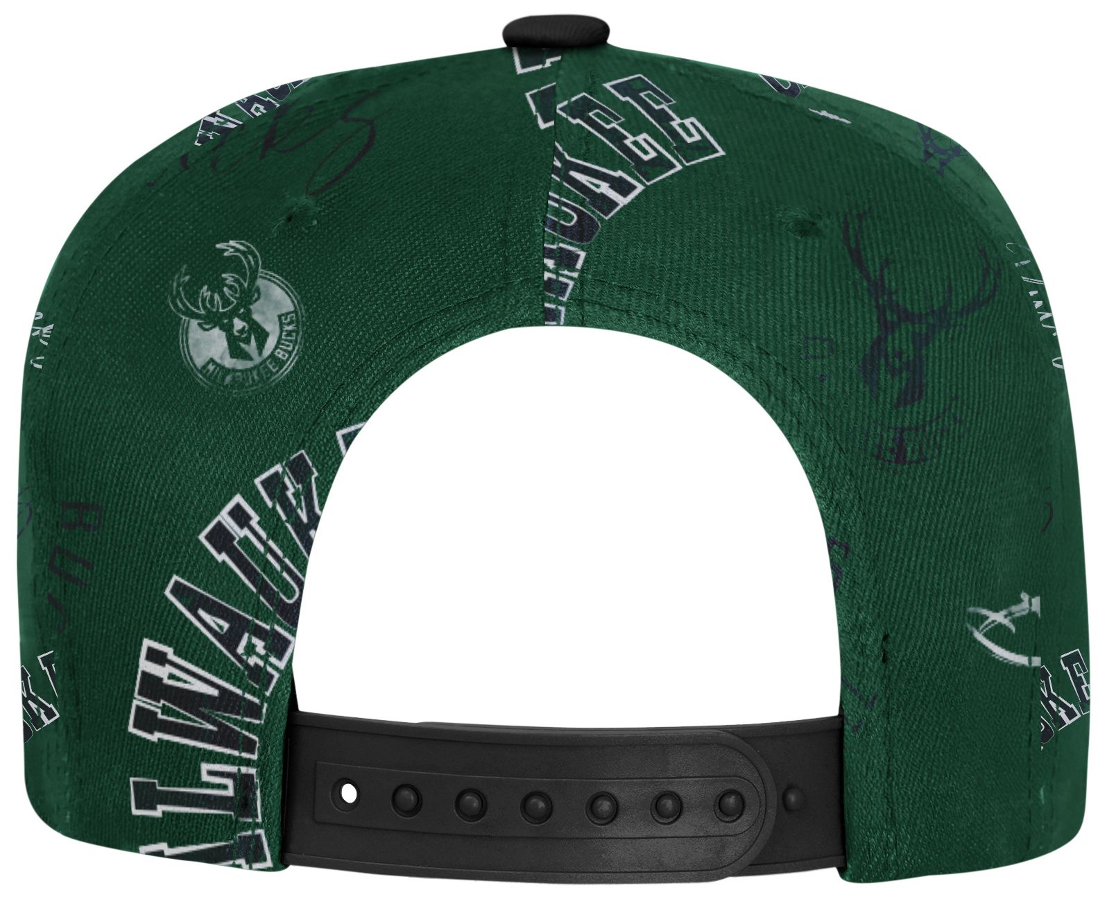 Outerstuff Youth Milwaukee Bucks Green Team Flat Brim Snapback Hat product image