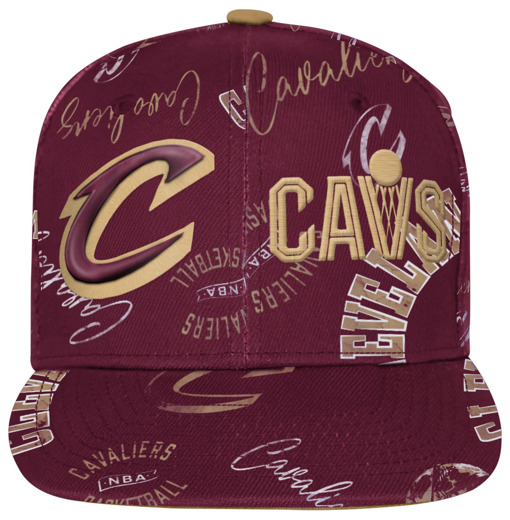 Outerstuff Youth Cleveland Cavaliers Maroon Team Flat Brim Snapback Hat product image