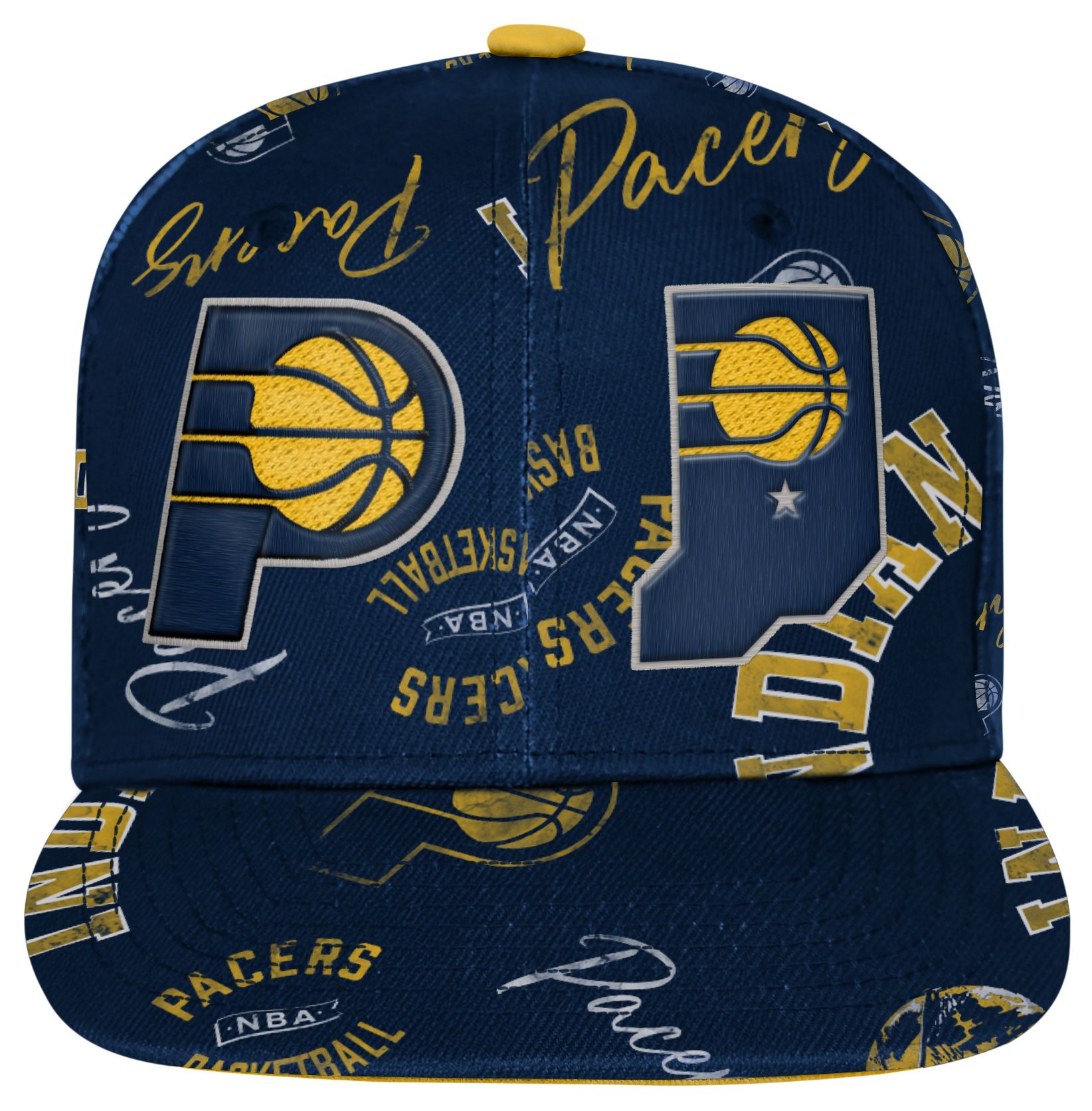 Outerstuff Youth Indiana Pacers Navy Team Flat Brim Snapback Hat product image