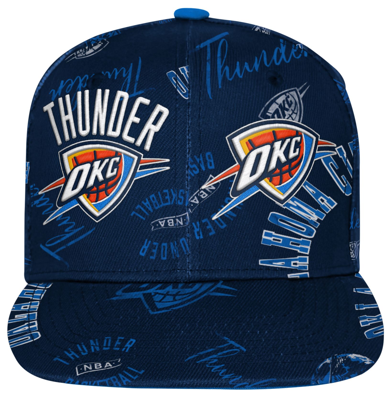 Outerstuff Youth Oklahoma City Thunder Navy Team Flat Brim Snapback Hat product image