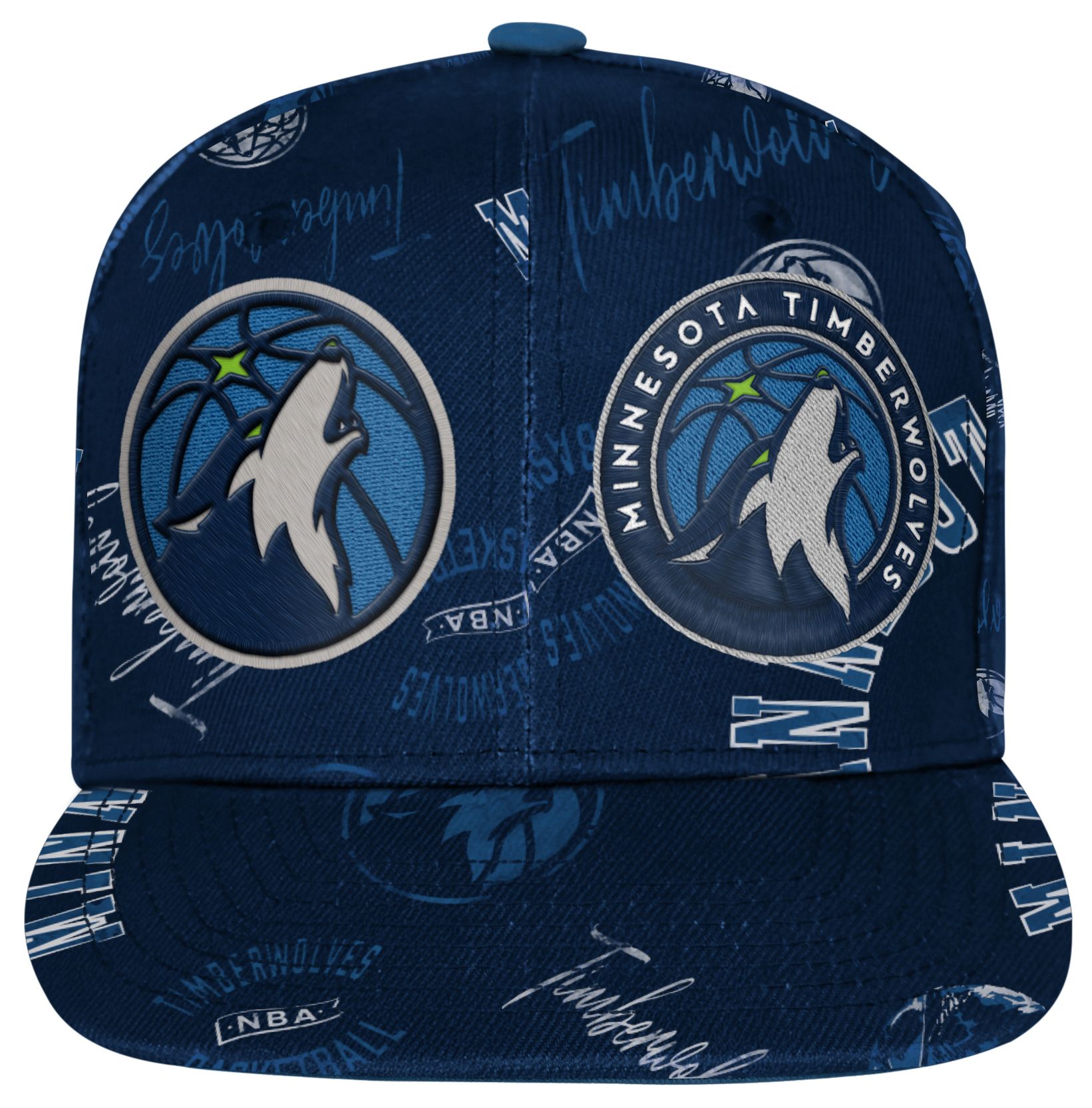Outerstuff Youth Minnesota Timberwolves Navy Team Flat Brim Snapback Hat product image