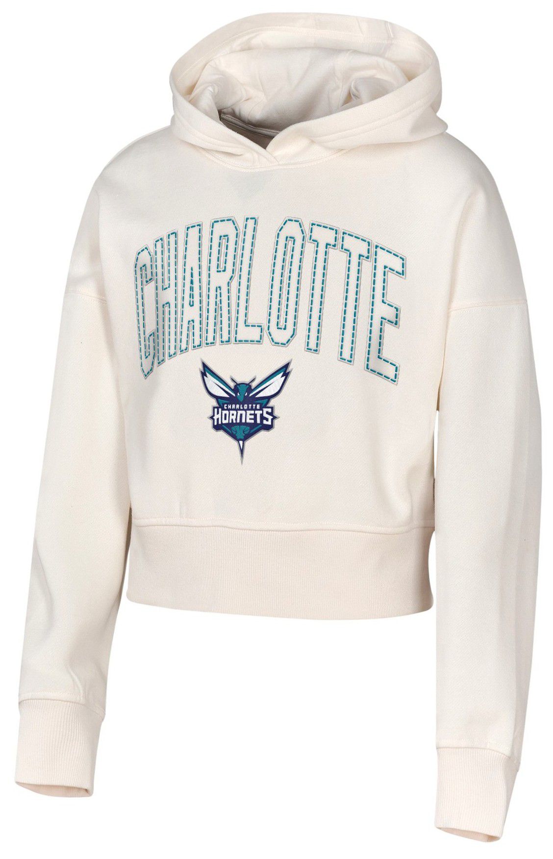 NBA Girls' Charlotte Hornets Natural Graphic Franchise Cropped Hoodie product image