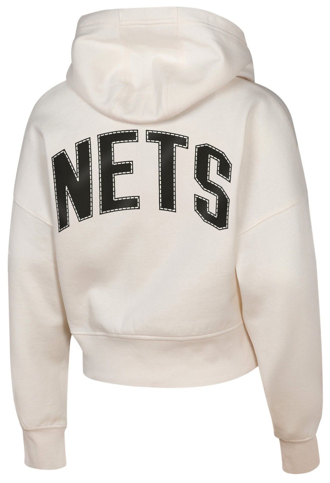 NBA Girls' Brooklyn Nets Natural Graphic Franchise Cropped Hoodie product image