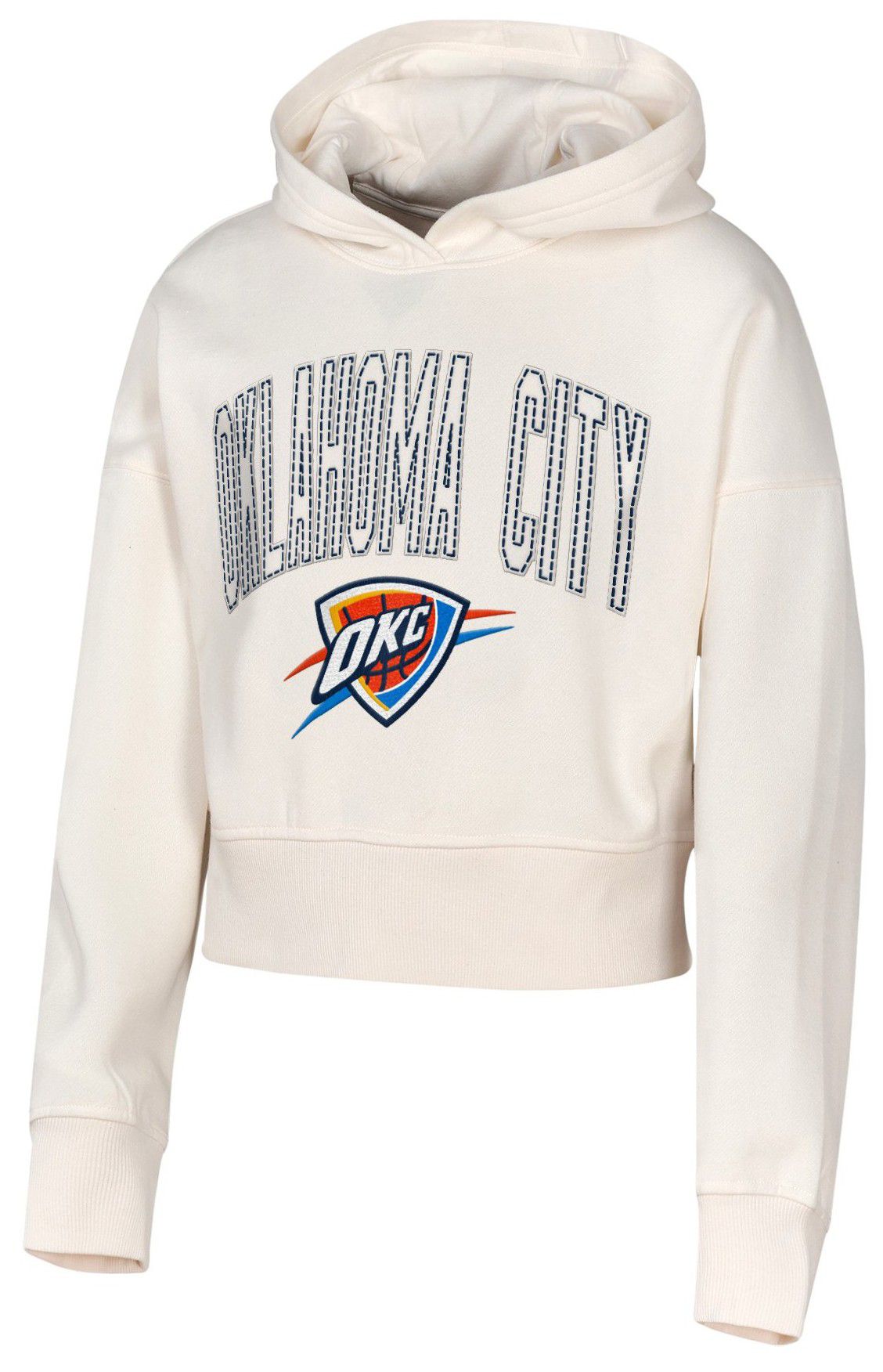 NBA Girls' Oklahoma City Thunder Natural Graphic Franchise Cropped Hoodie product image