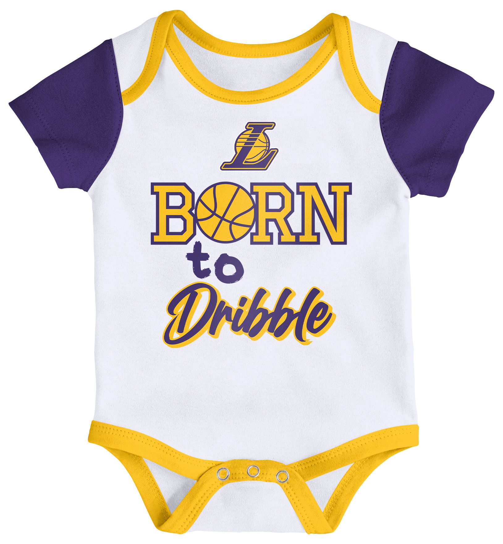 NBA Infant Los Angeles Lakers White Born To Hoop Creeper Set product image