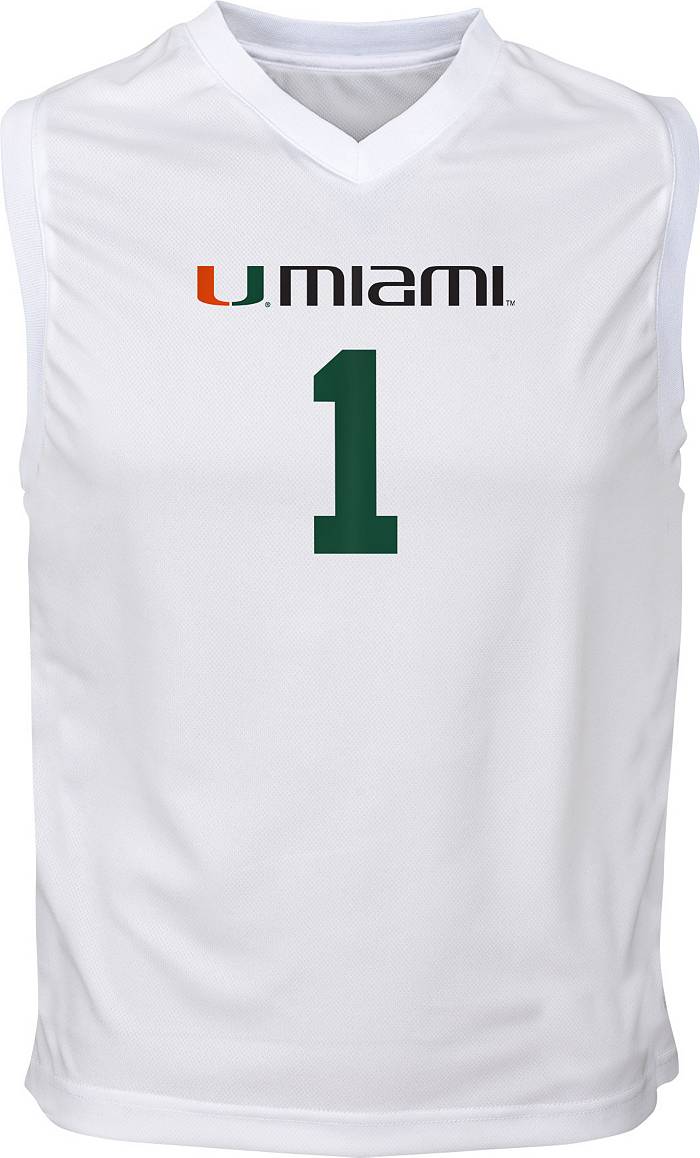 Men's adidas White Miami Hurricanes Replica Baseball Jersey