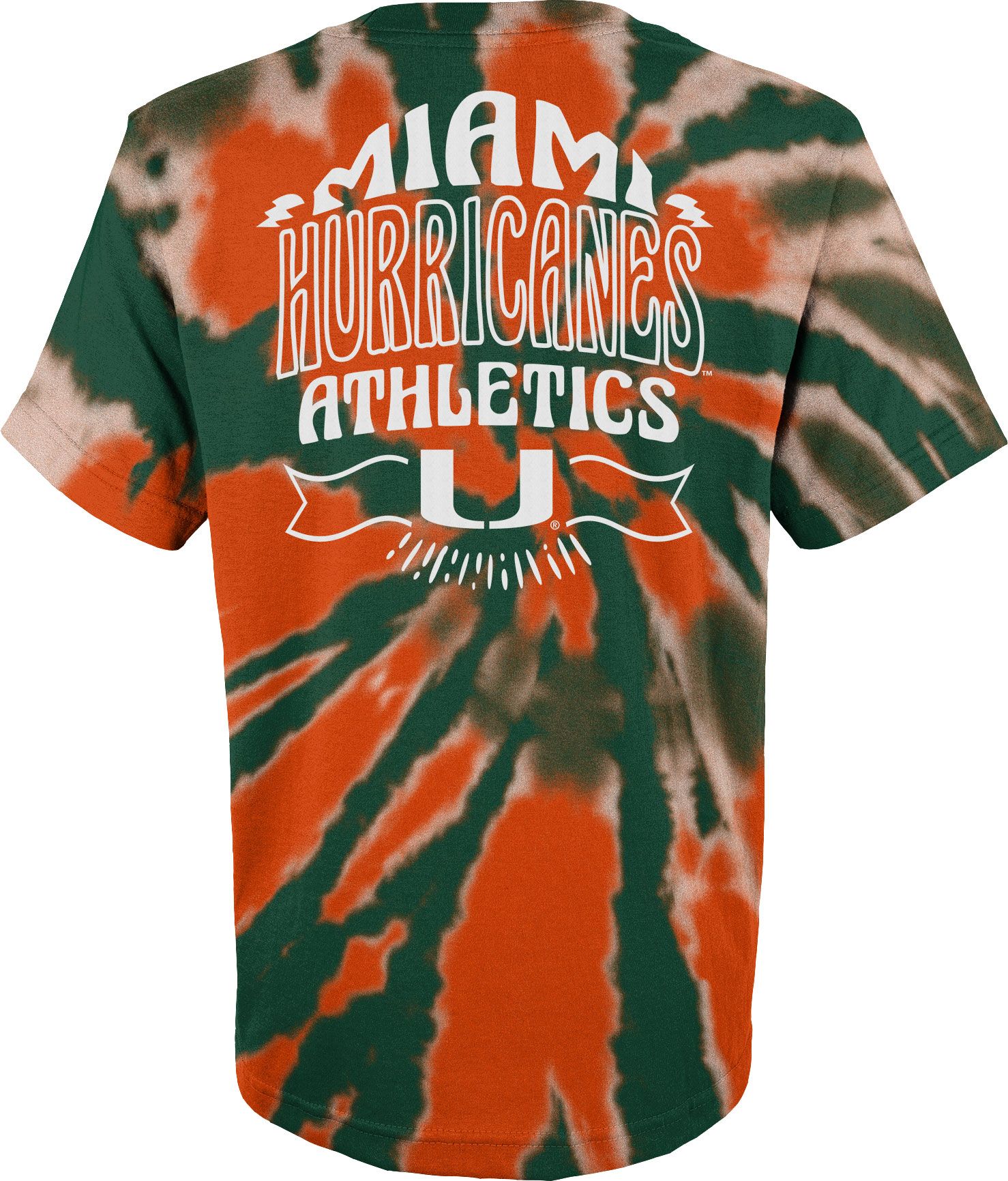 Gen2 Youth Miami Hurricanes Orange Tie Dye T-Shirt product image