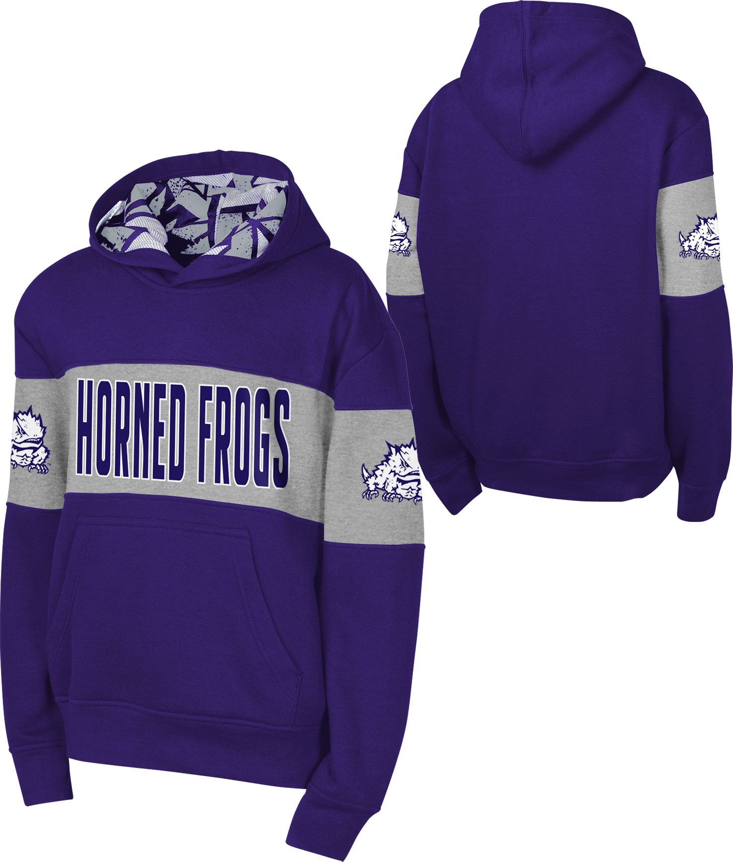 Gen2 Youth TCU Horned Frogs Purple Red Zone Pullover Hoodie product image