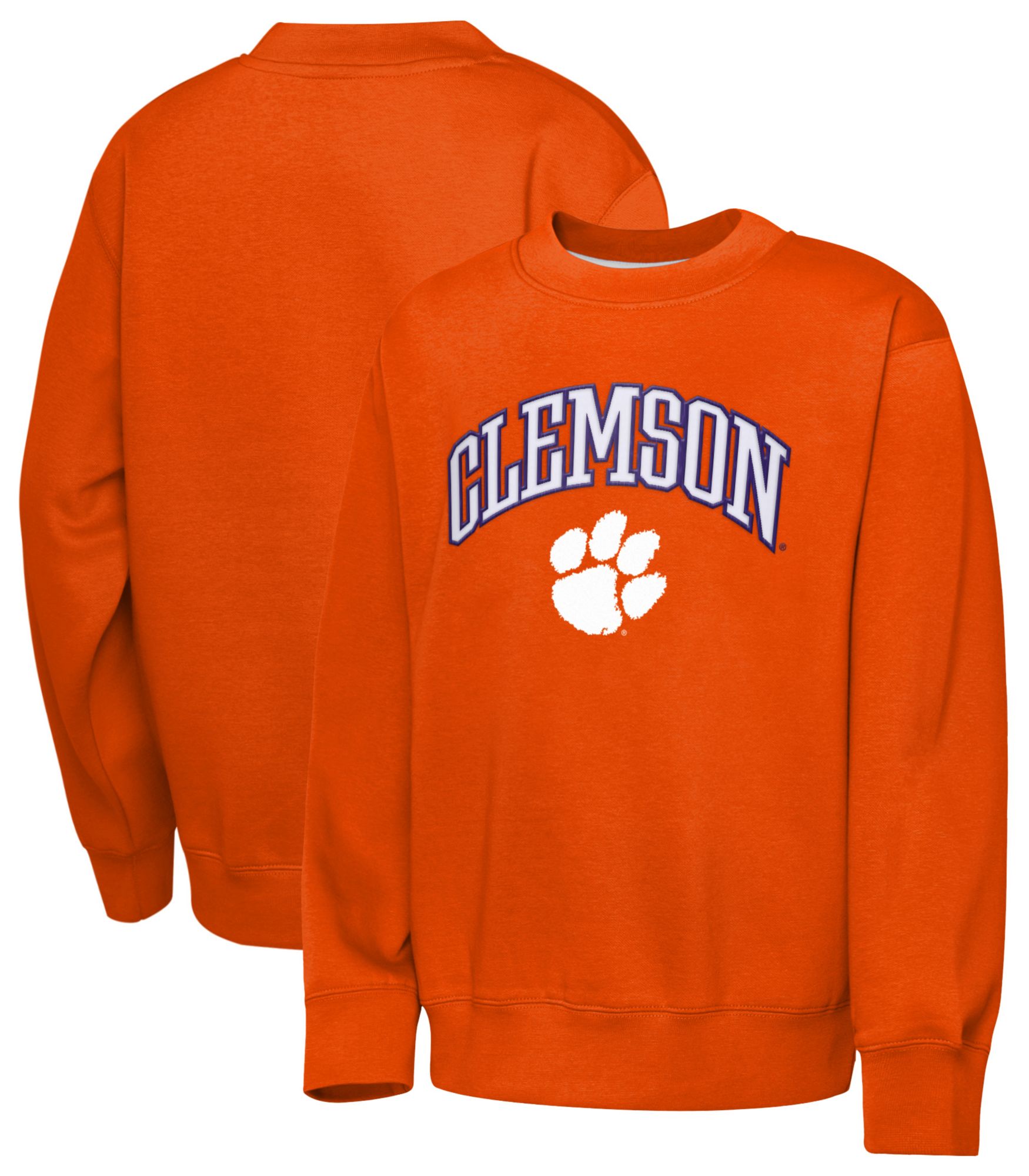 Gen2 Youth Clemson Tigers Orange Place Kicker Crew Pullover Sweatshirt product image