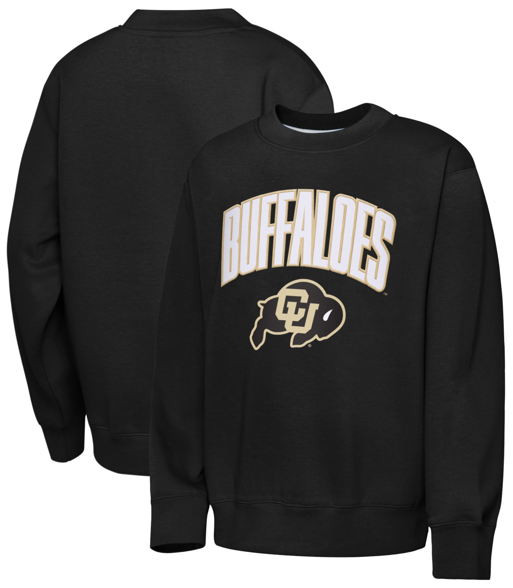 Gen2 Youth Colorado Buffaloes Black Place Kicker Crew Pullover Sweatshirt product image