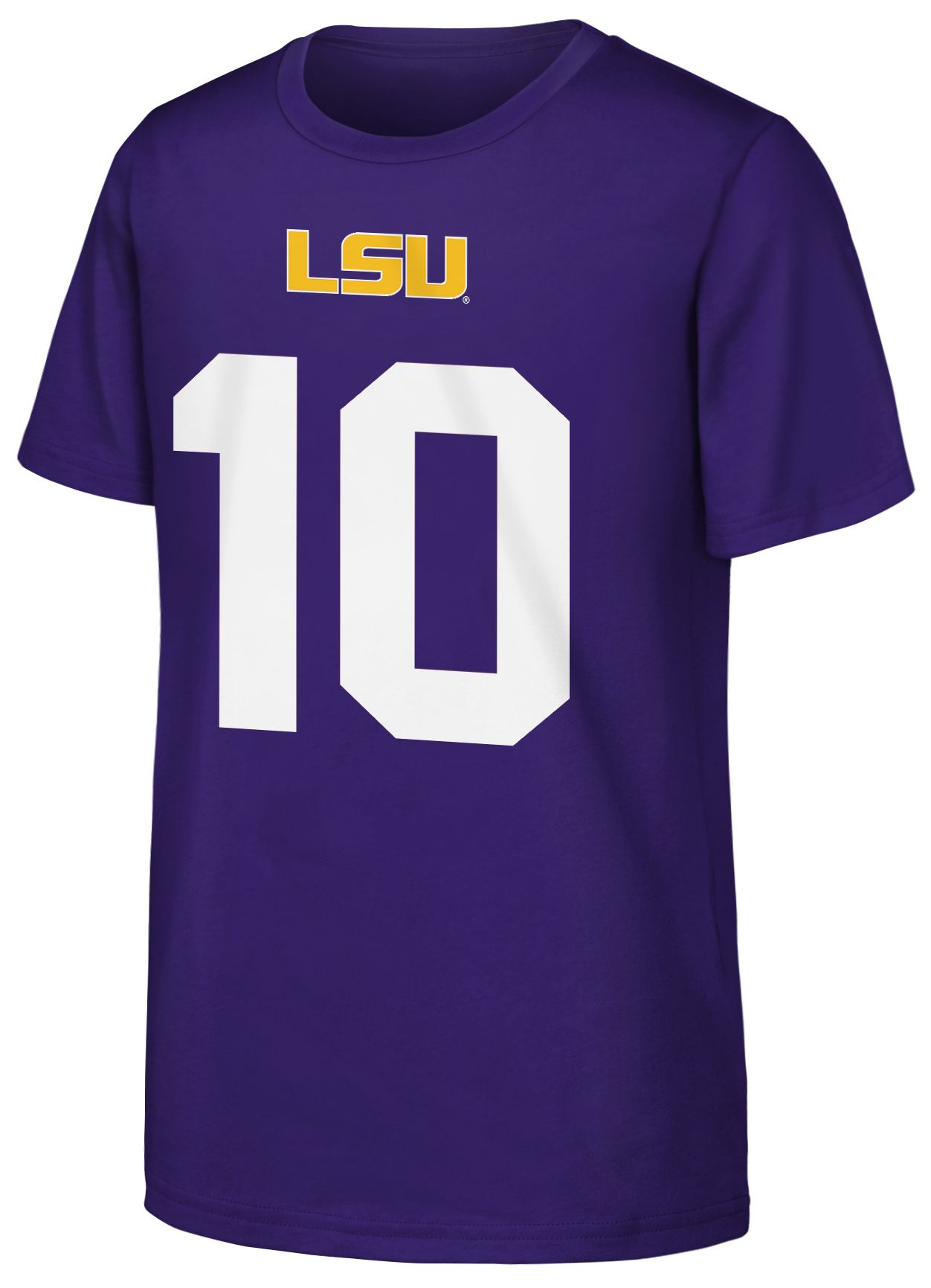 NCAA Youth LSU Tigers Purple Sam Leavitt #10 T-Shirt product image