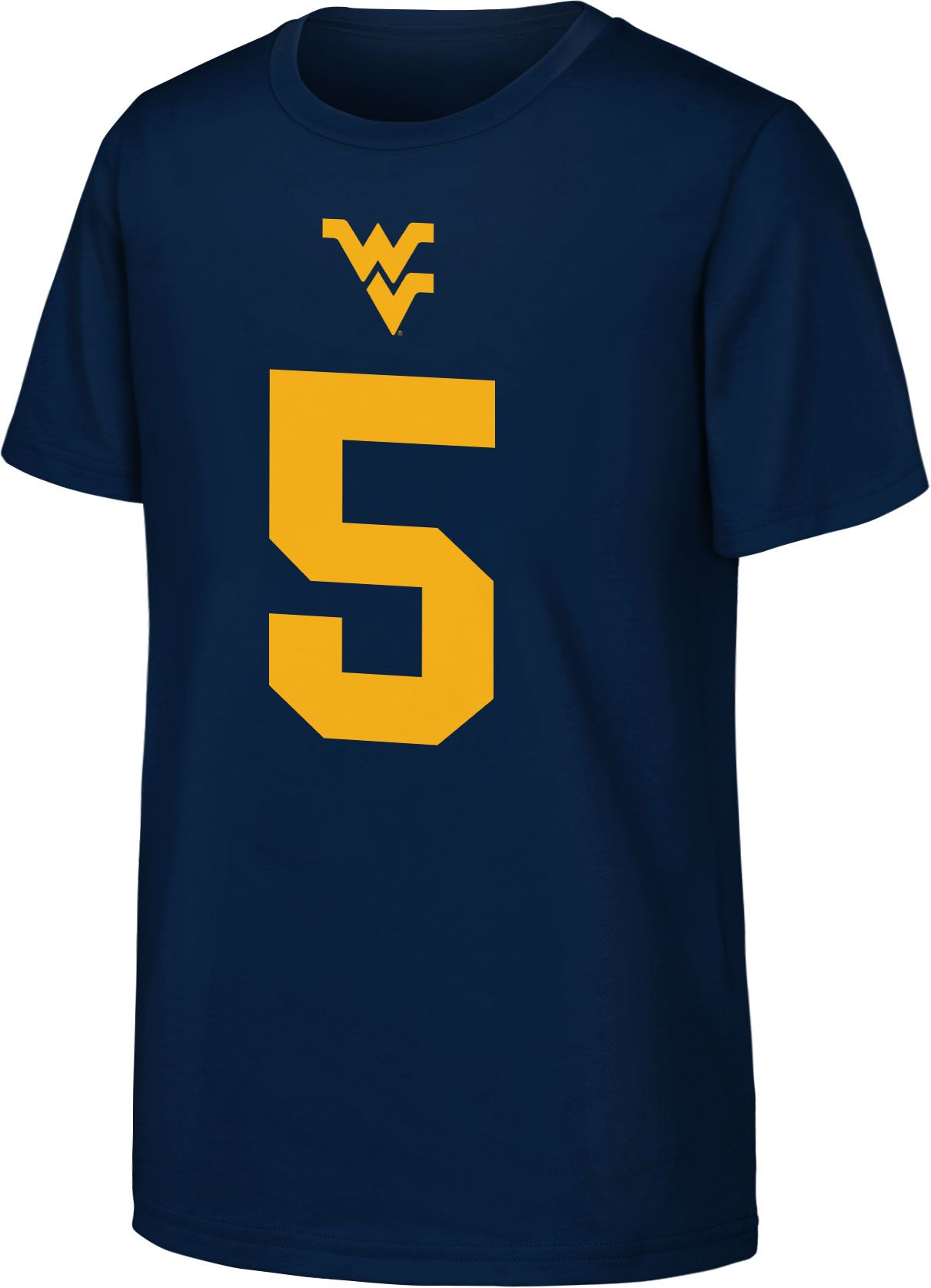 NCAA Youth West Virginia Mountaineers Jaden Bray #5 Navy T-Shirt product image
