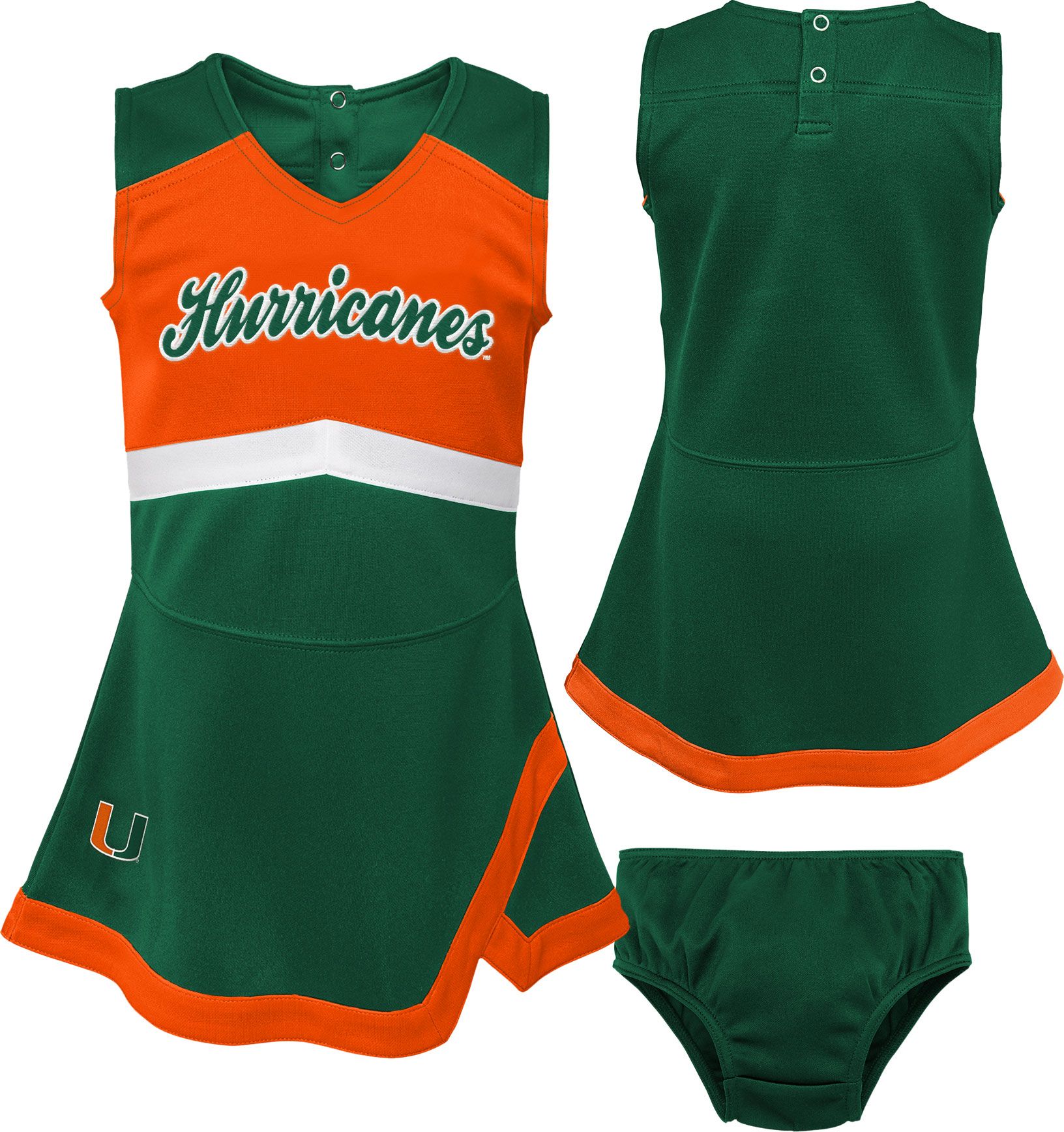 Gen2 Girls' Miami Hurricanes Green Cheer Dress product image
