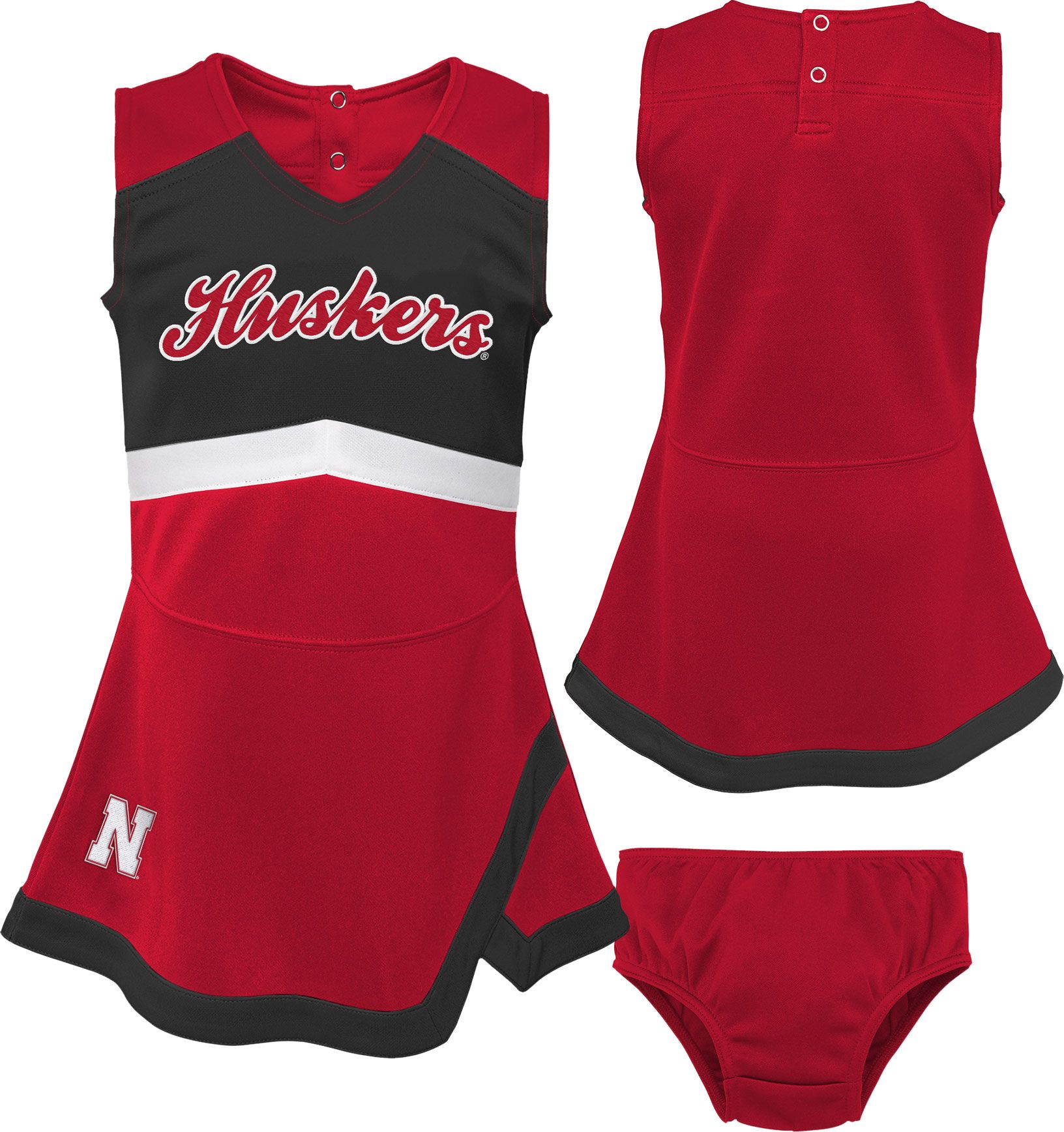 Gen2 Girls' Nebraska Cornhuskers Scarlet Cheer Dress